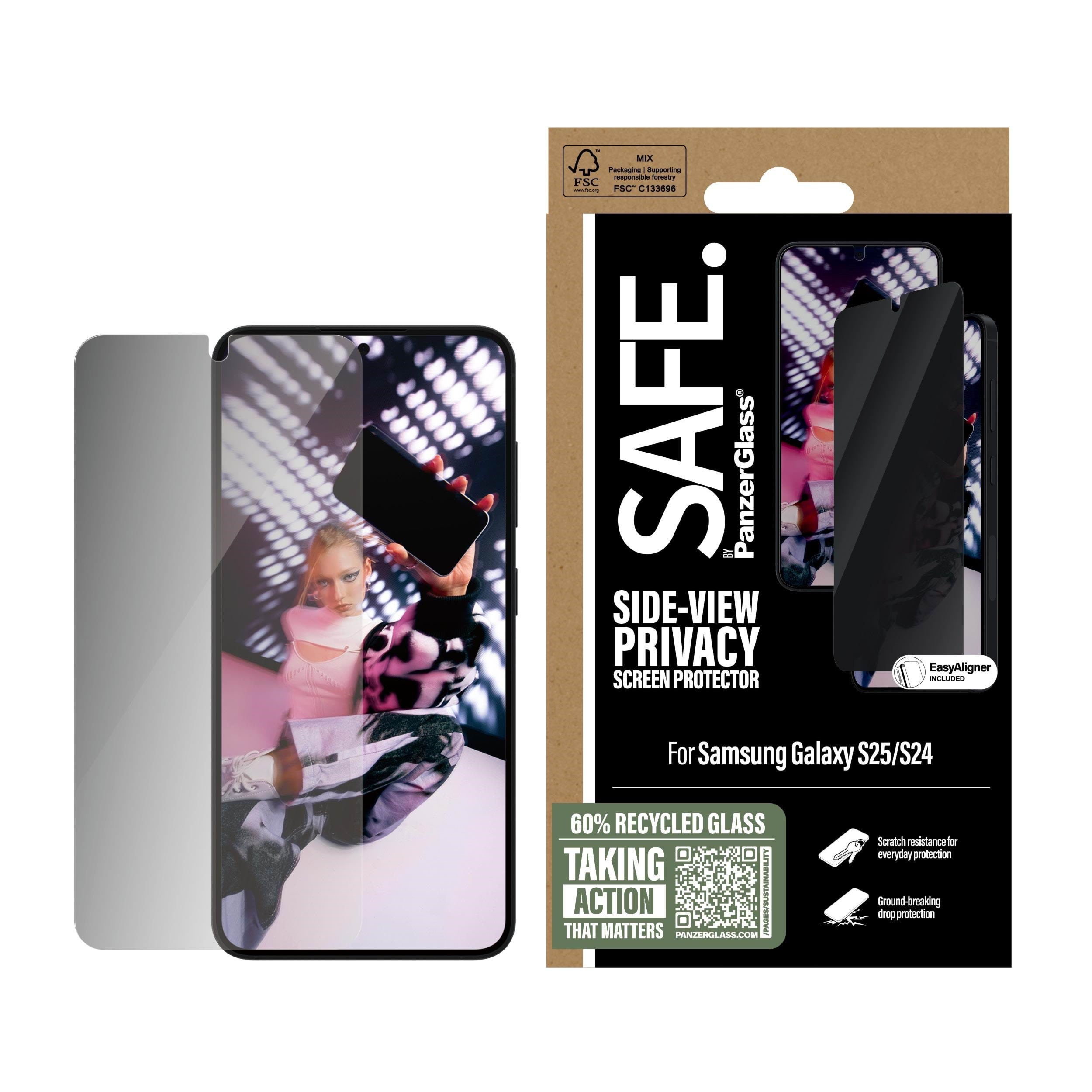 SAFE by PanzerGlass Privacy Screen Protector Samsung Galaxy S25 | Ultra-Wide Fit Beskyttelsesglas SARPUWFG38388