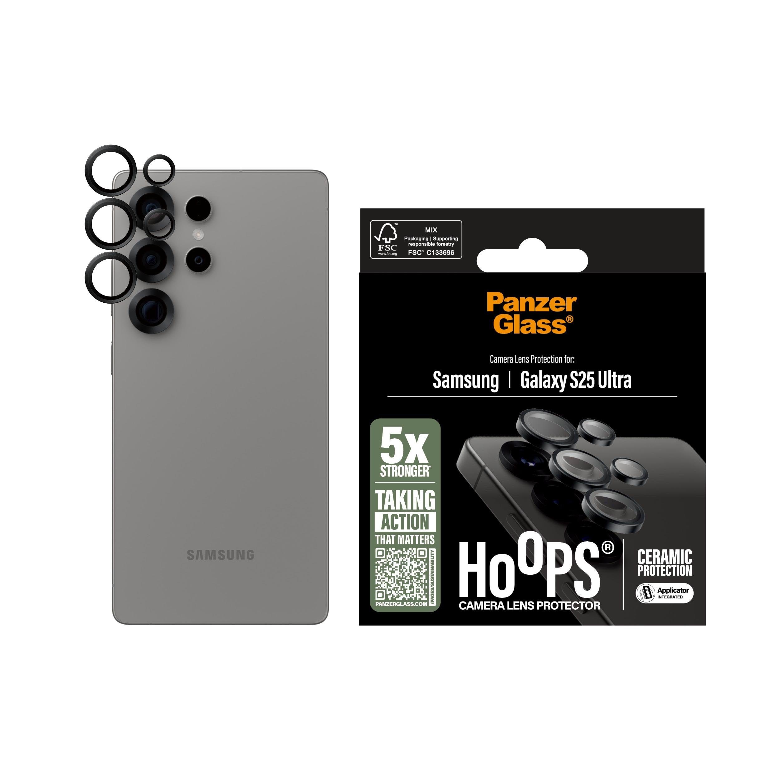 PanzerGlass Hoops Ceramic Lens Protector Samsung Galaxy S25 Ultra Mobil Tilbehør PGRHOCEG38488