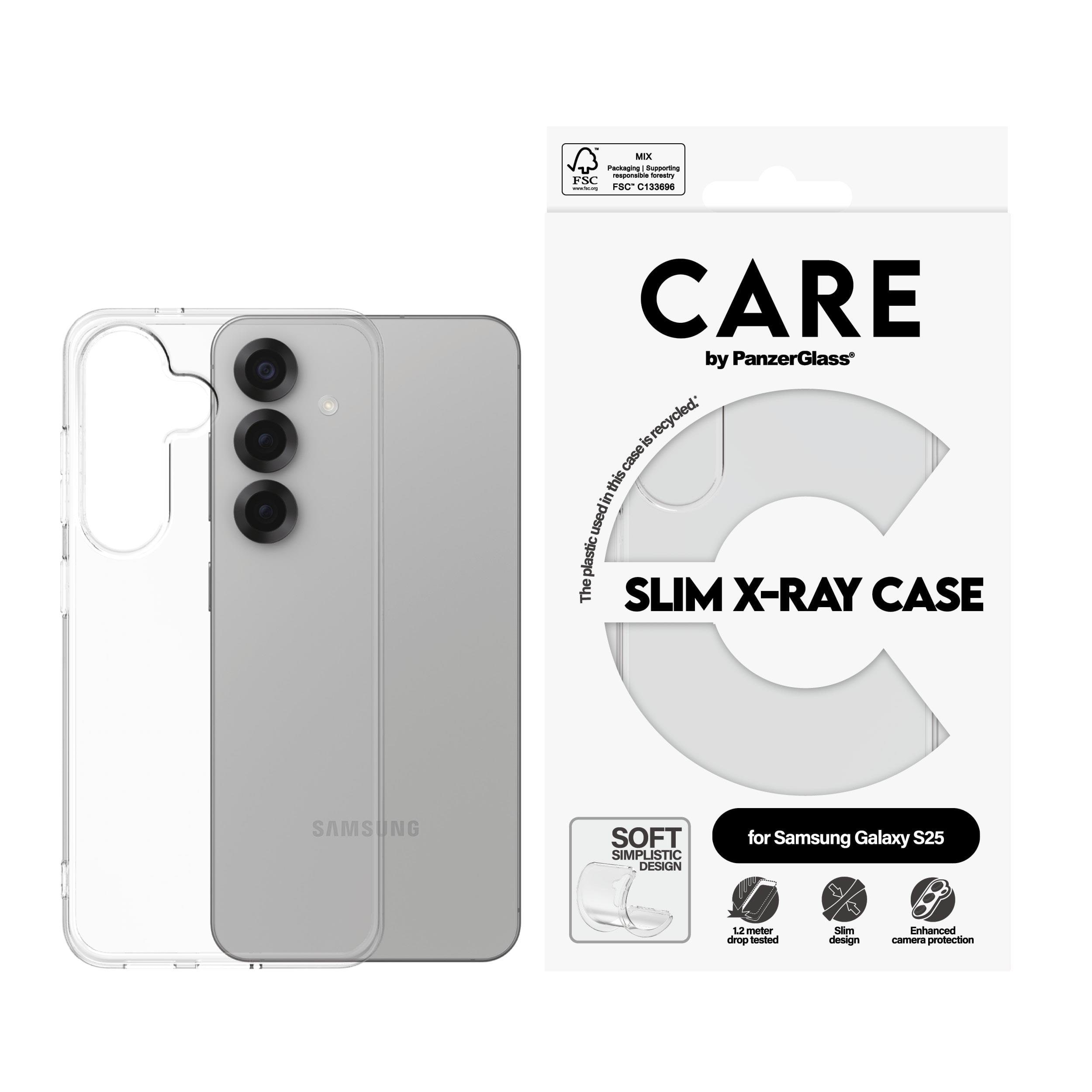 CARE by PanzerGlass Fashionable Case Transparent X-Ray Soft Basic Samsung Galaxy S25