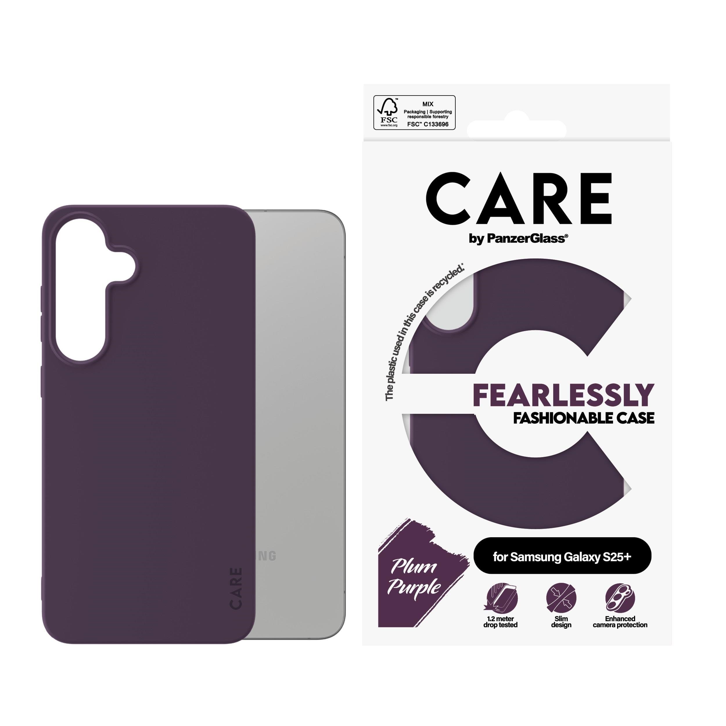 CARE by PanzerGlass Fashionable Case Plum Purple Samsung Galaxy S25+ Mobilcover CRRFACTG37942