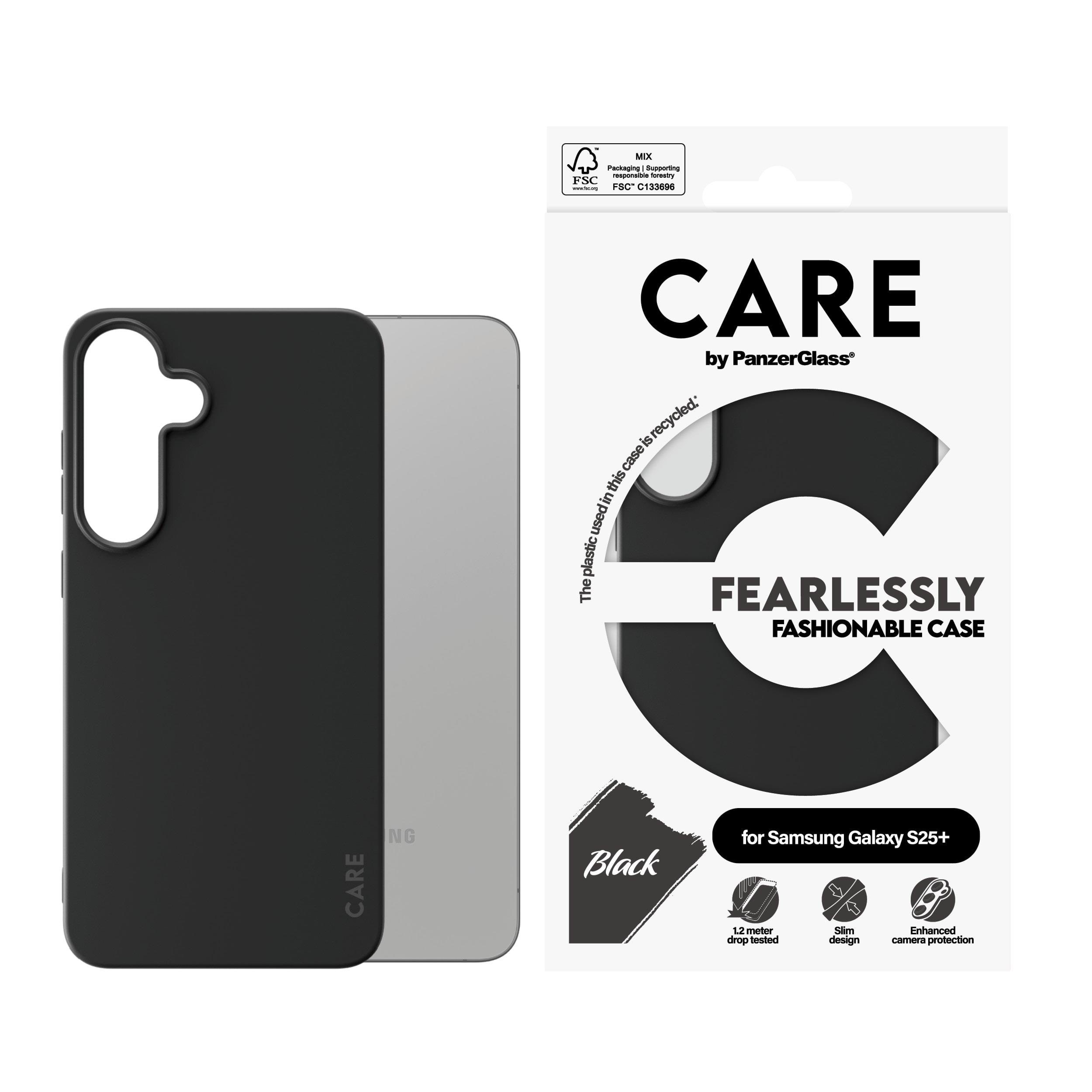 CARE by PanzerGlass Fashionable Case Black Samsung Galaxy S25+ Mobilcover CRRFABCG37942