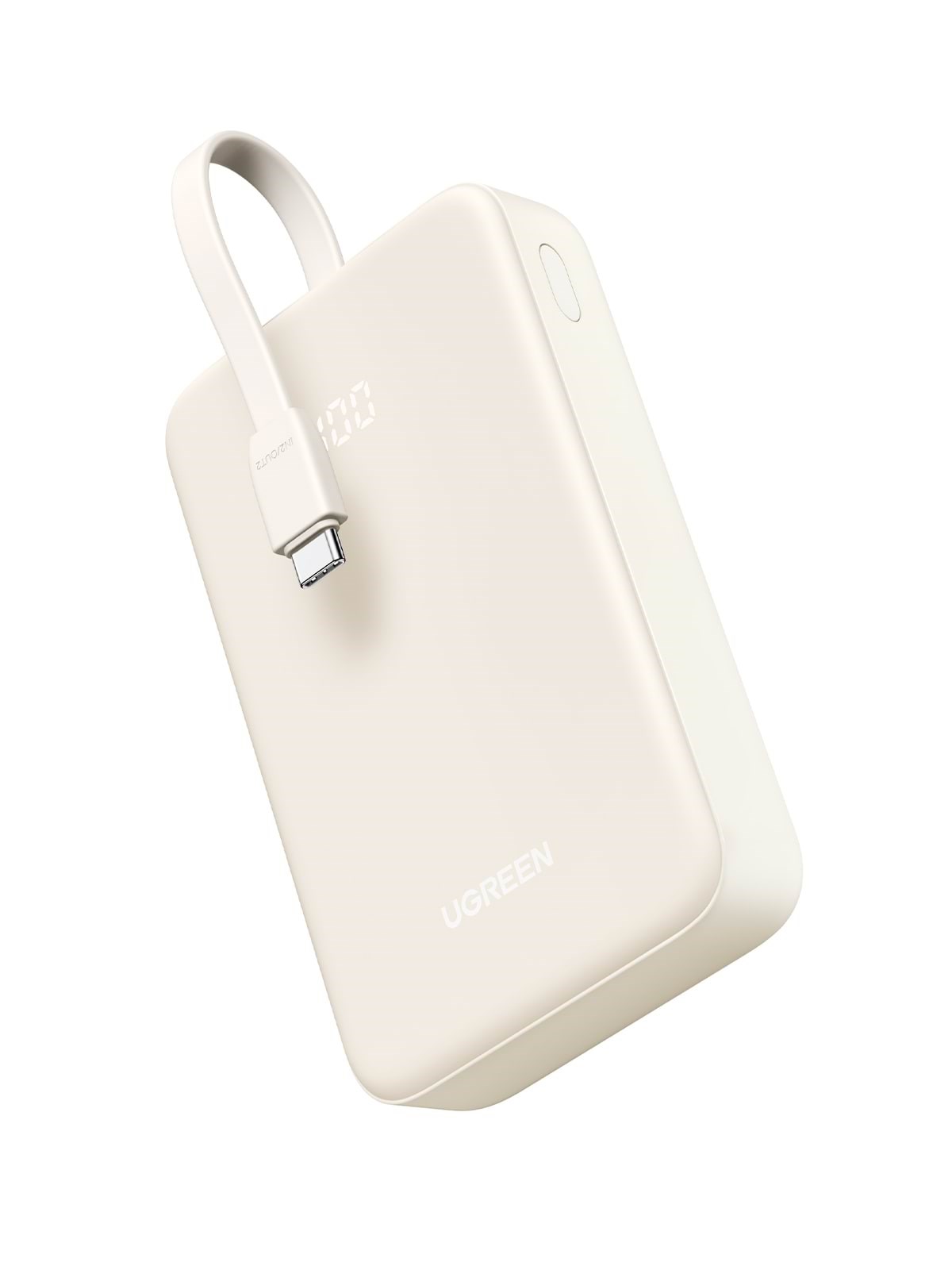 UGREEN 20000mah Power Bank With Built-In Cable - 20000 Ah Powerbank Beige 35340-UG