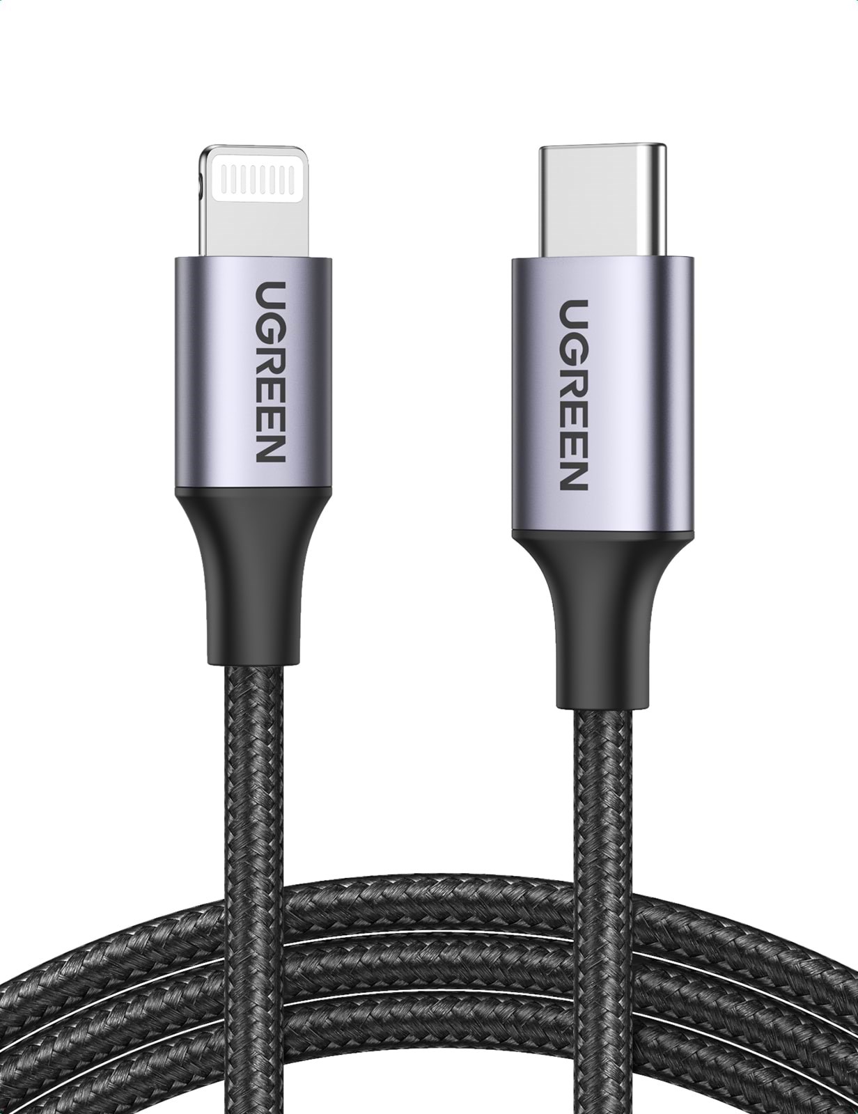 UGREEN USB-C Lightning - 1m - Sort Usb Kabel 60759-UG