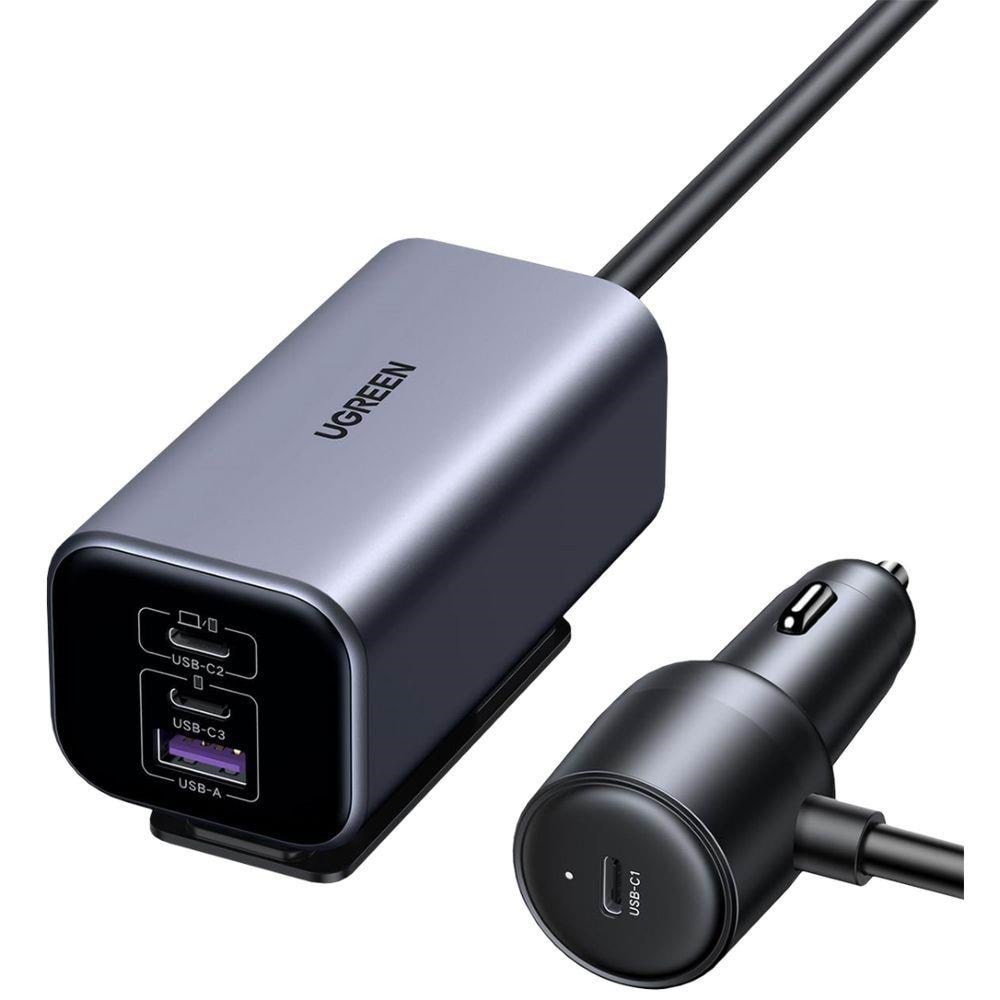 UGREEN 150w 4-Port Gan Fast Car Charger Mobil Oplader 35571-UG