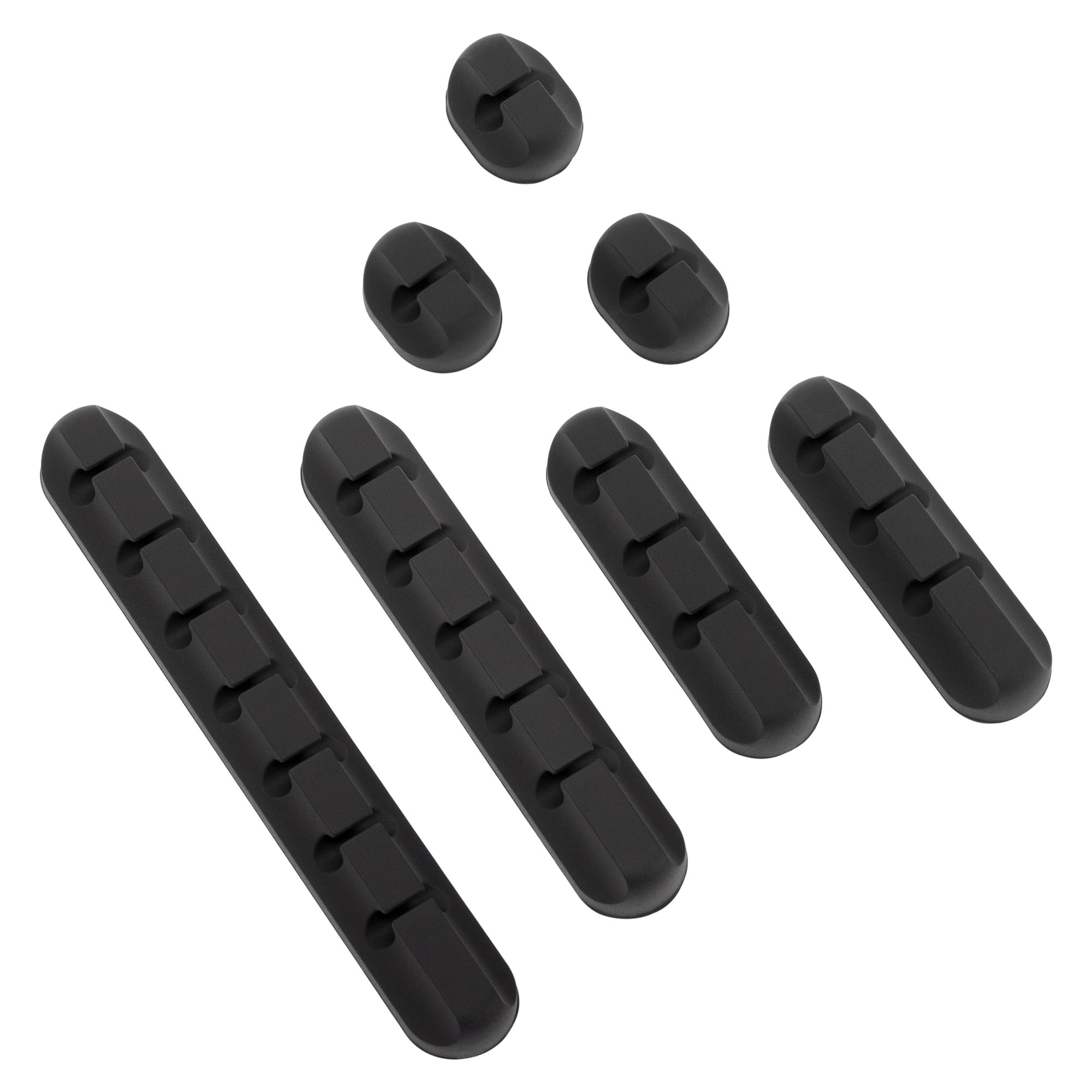 DUTZO Kabelholdere - bundle pakke - pakke med 7 stk - sort Kabel Organisering DCORDHOLBPBLK
