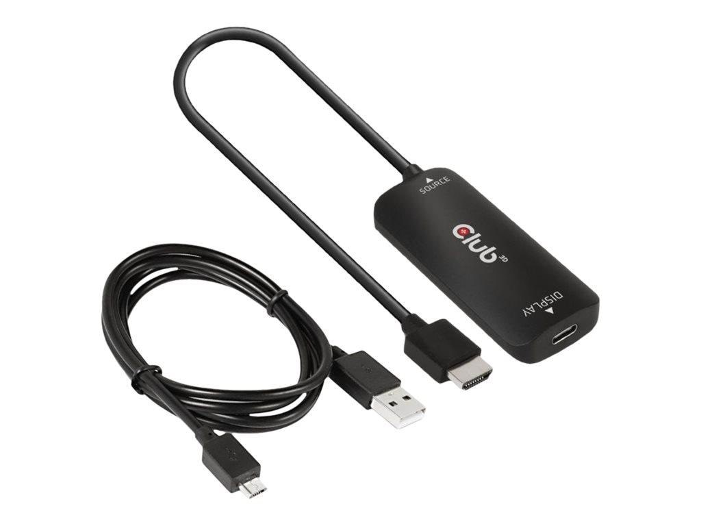 Club 3D adapter - 26 cm Skærmkabel Sort CAC-1336