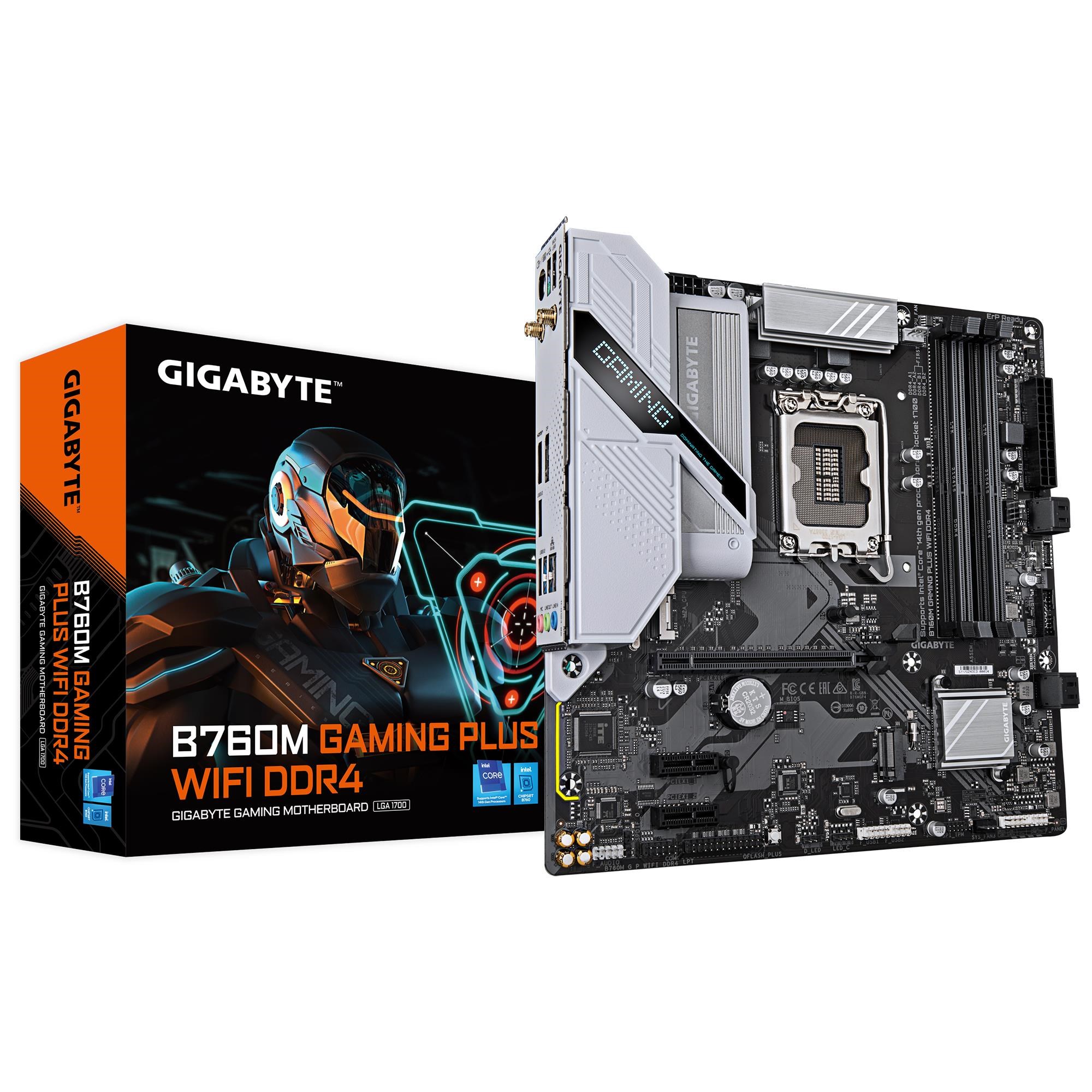 GIGABYTE B760M GAMING PLUS WIFI DDR4 Bundkort - Intel B760 - Intel LGA1700 - DDR4 RAM - Micro-ATX Bundkort B760M G P WIFI DDR4