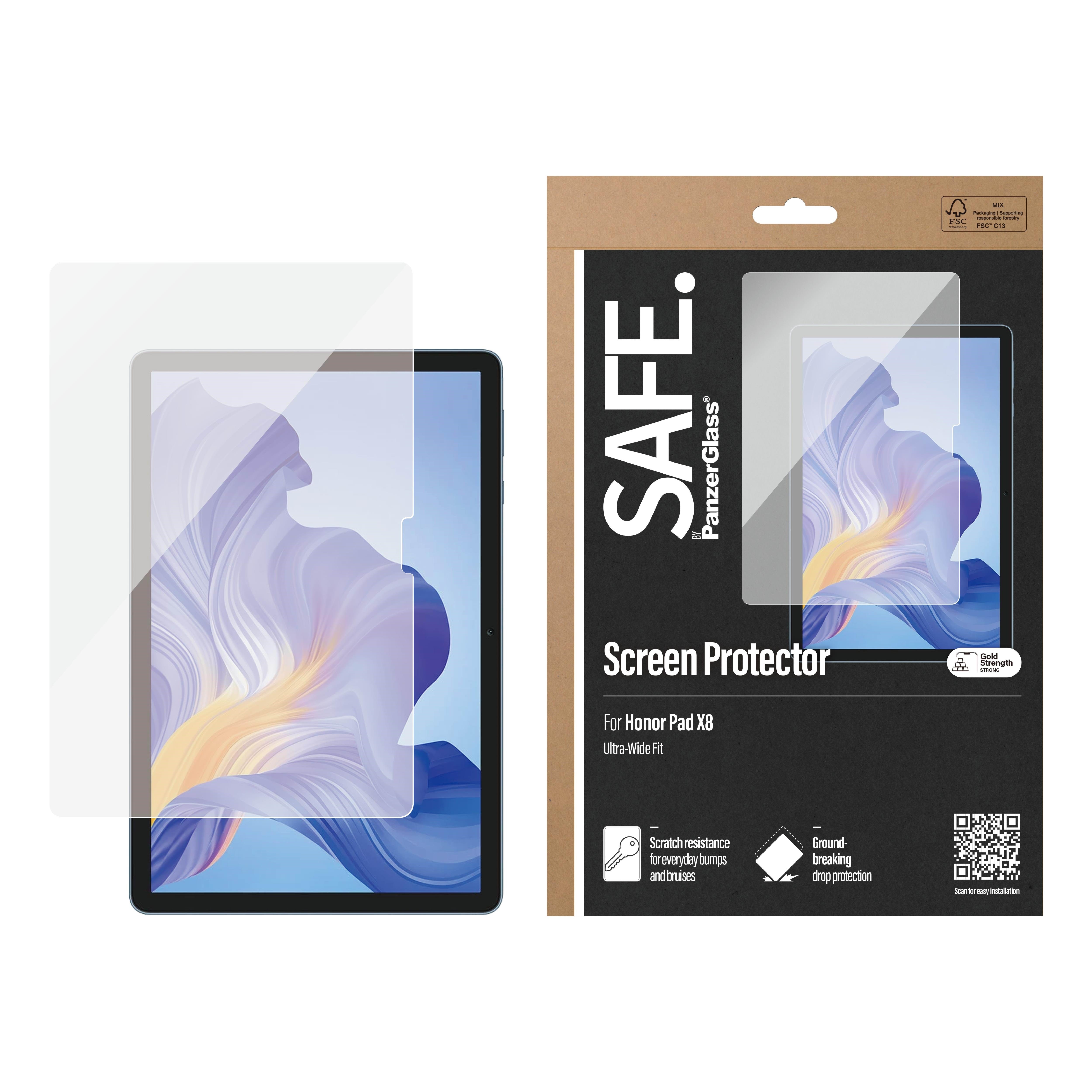 SAFE by PanzerGlass Screen Protector Honor Pad X8 | Ultra-Wide Fit Tablet Tilbehør SAFE95592