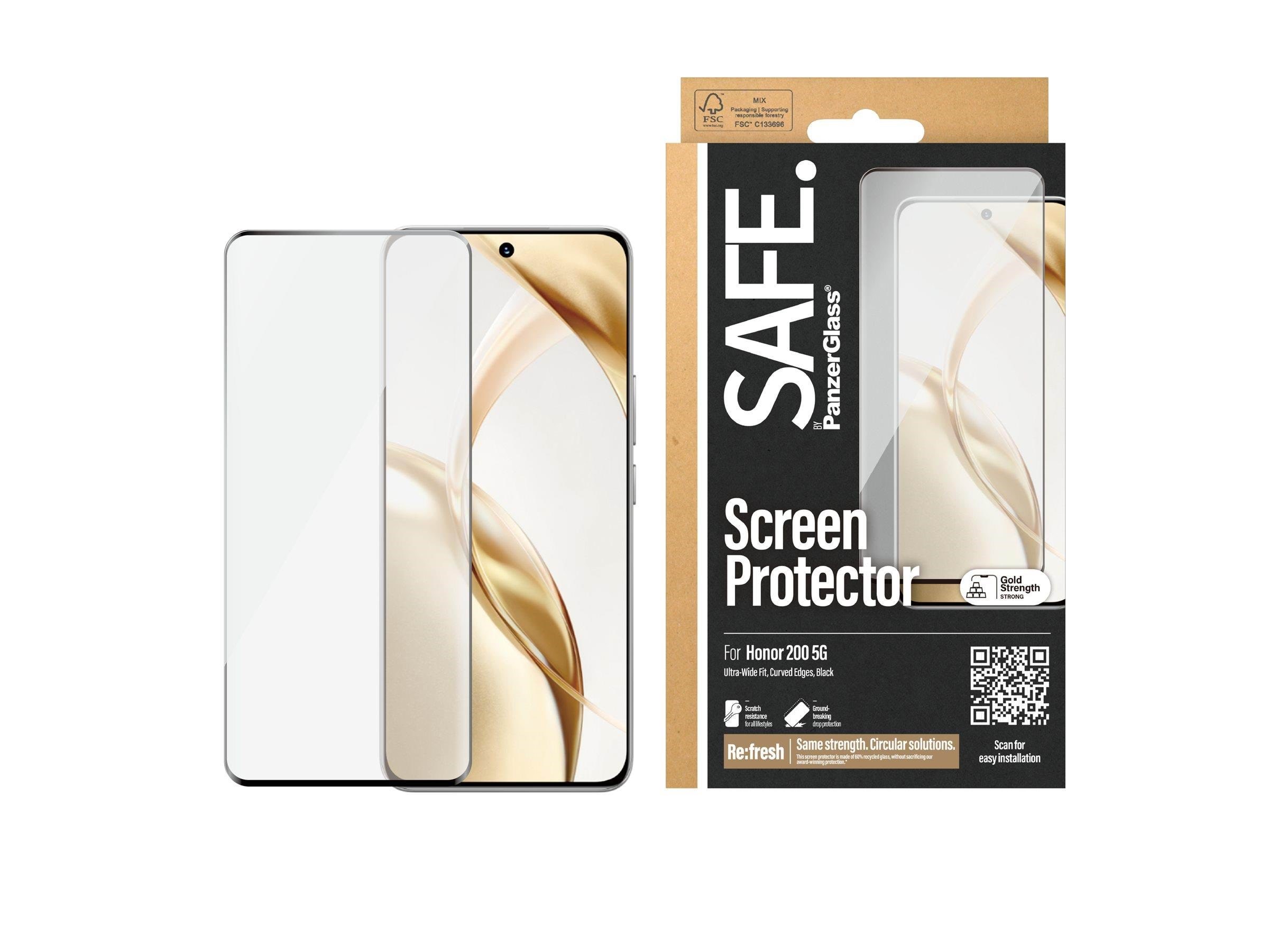 SAFE by PanzerGlass Screen Protector Honor 200 5G | Ultra-Wide Fit Beskyttelsesglas SAFE95937