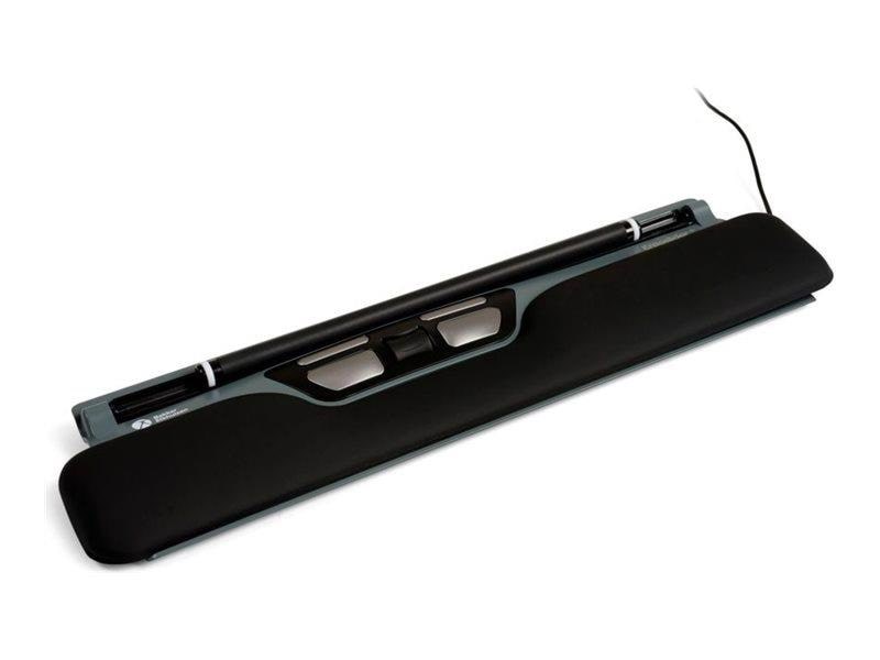Bakker Elkhuizen ErgoSlider Plus - central pointing device - universal - USB - black dark grey yellow - Central pegeenhed - Laser - 5 knapper - Grå 