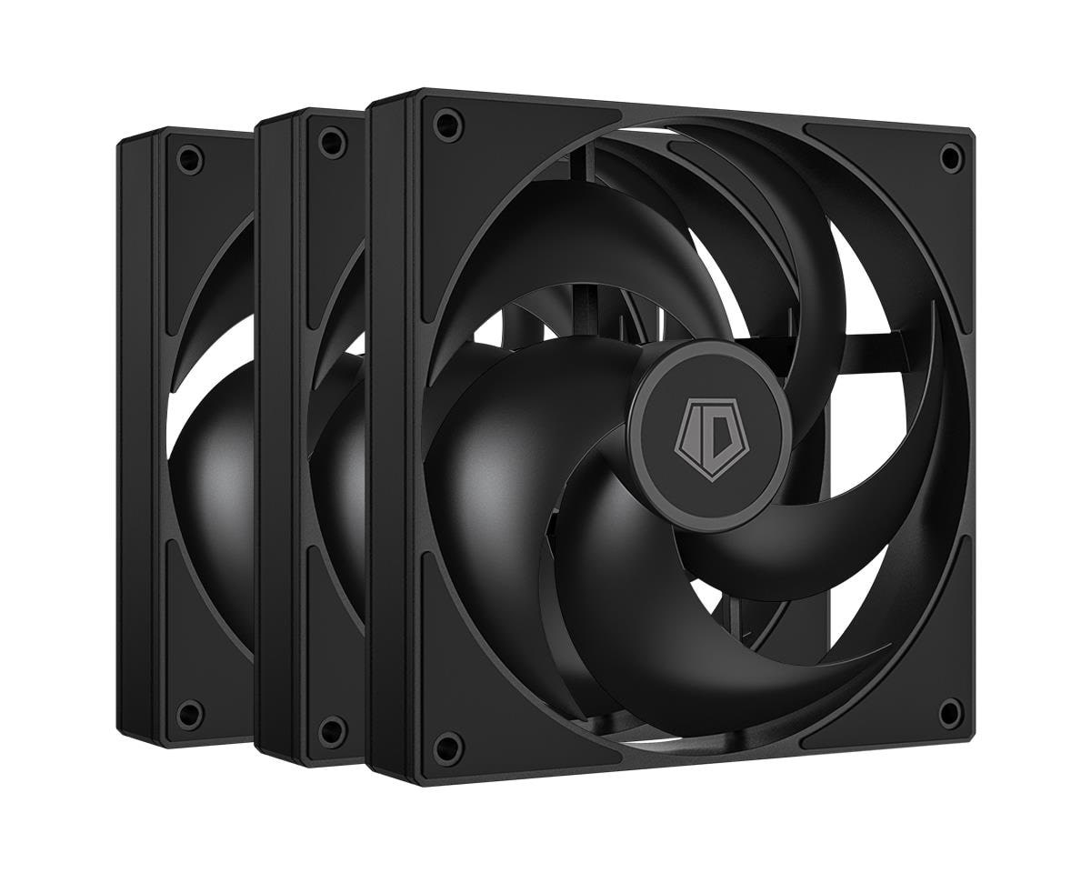 ID-Cooling AS-120-K TRIO - Kabinet køler - 120mm - Sort - 27 dBA Kabinetkøler