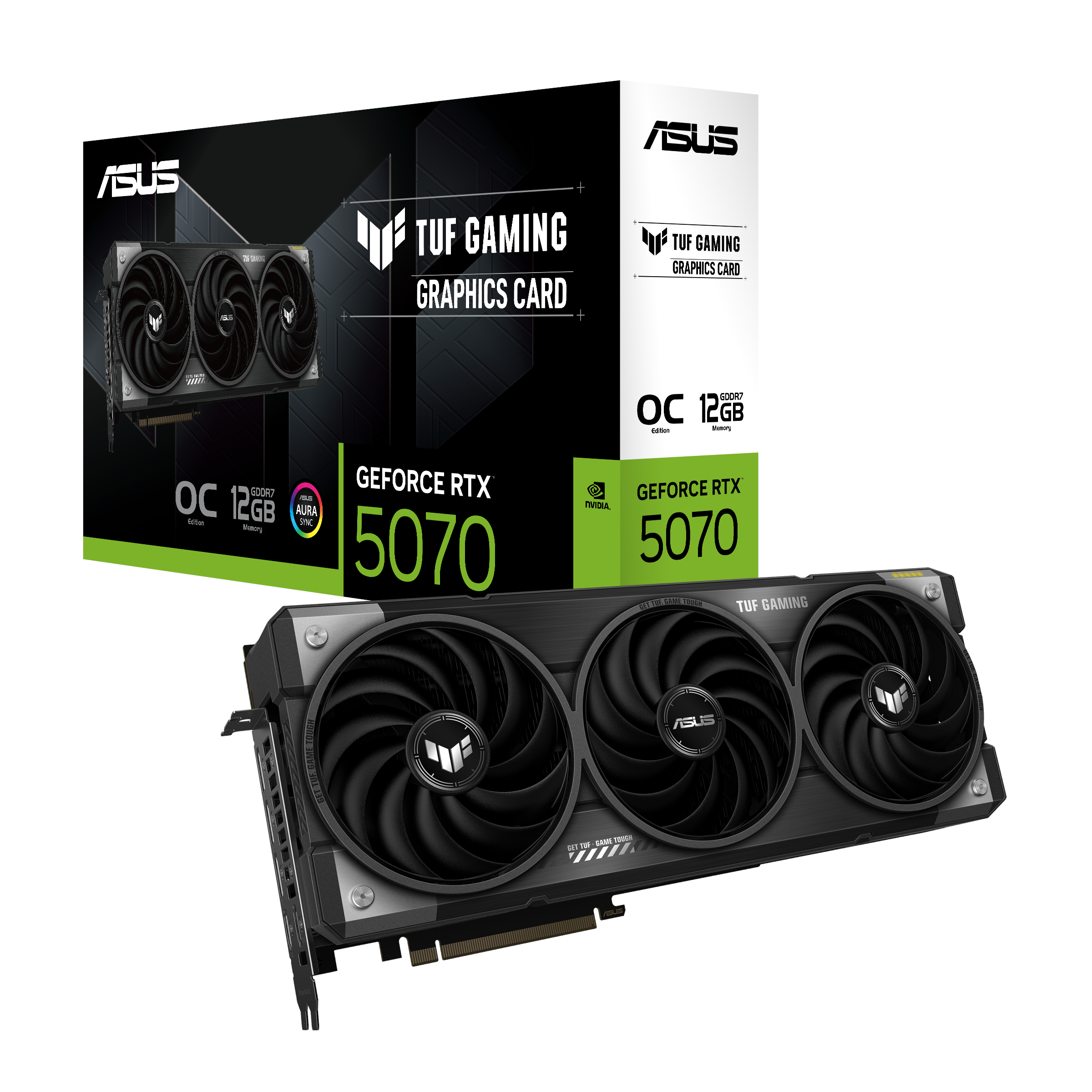 ASUS GeForce RTX 5070 TUF OC - 12GB GDDR7 RAM - Grafikkort Grafikkort Sort 90YV0LZ0-M0NA00