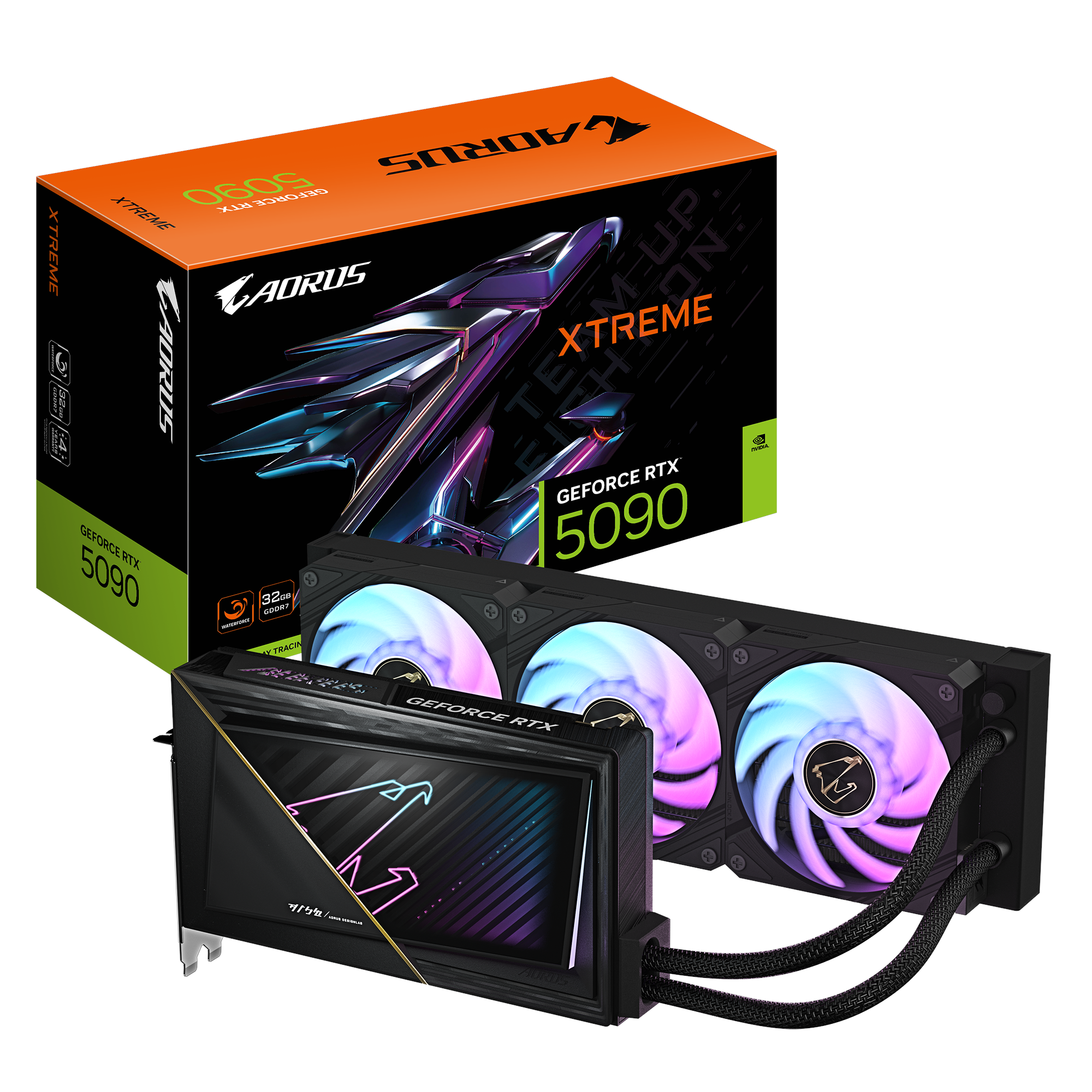 GIGABYTE GeForce RTX 5090 AORUS Xtreme WaterForce - 32GB GDDR7 RAM - Grafikkort Grafikkort Sort GV-N5090AORUSX W-32GD