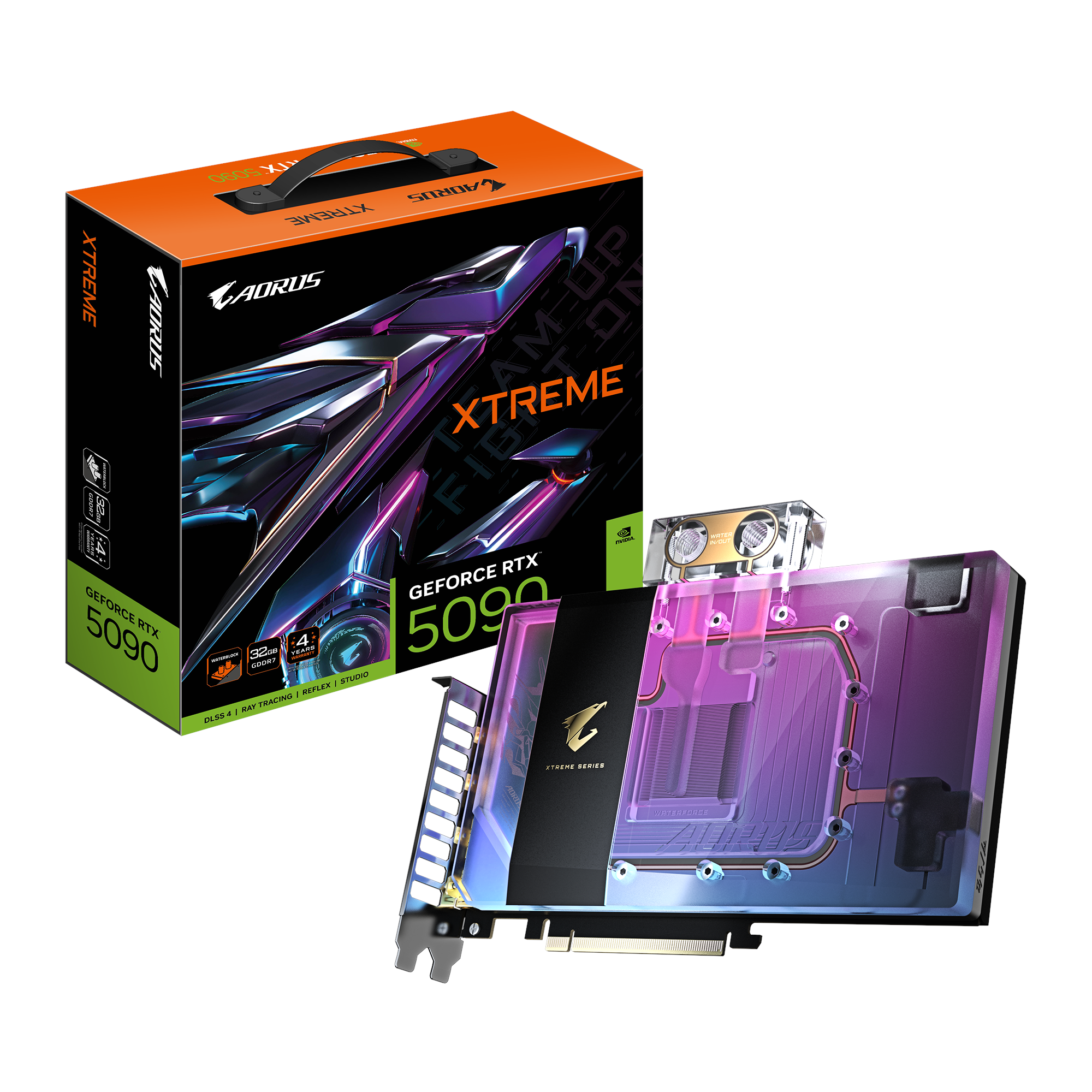 GIGABYTE GeForce RTX 5090 AORUS Xtreme WaterForce WB - 32GB GDDR7 RAM - Grafikkort