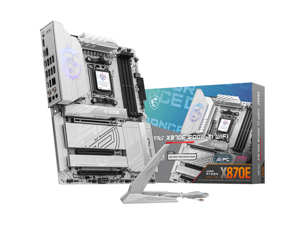 MSI MPG X870E EDGE TI WIFI Bundkort - AMD X870E - AMD AM5 - DDR5 RAM - ATX Bundkort