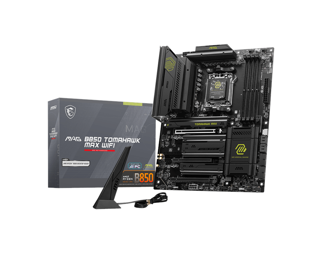 MSI MAG B850 TOMAHAWK MAX WIFI Bundkort - AMD B850 - AMD AM5 - DDR5 RAM - ATX Bundkort