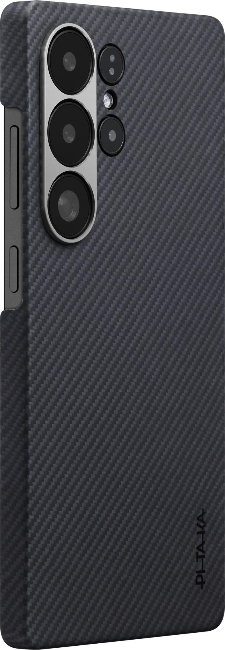 PITAKA Ultra-Slim Case Black/Grey Twill - Samsung Galaxy S25 Ultra Mobilcover KS2501U