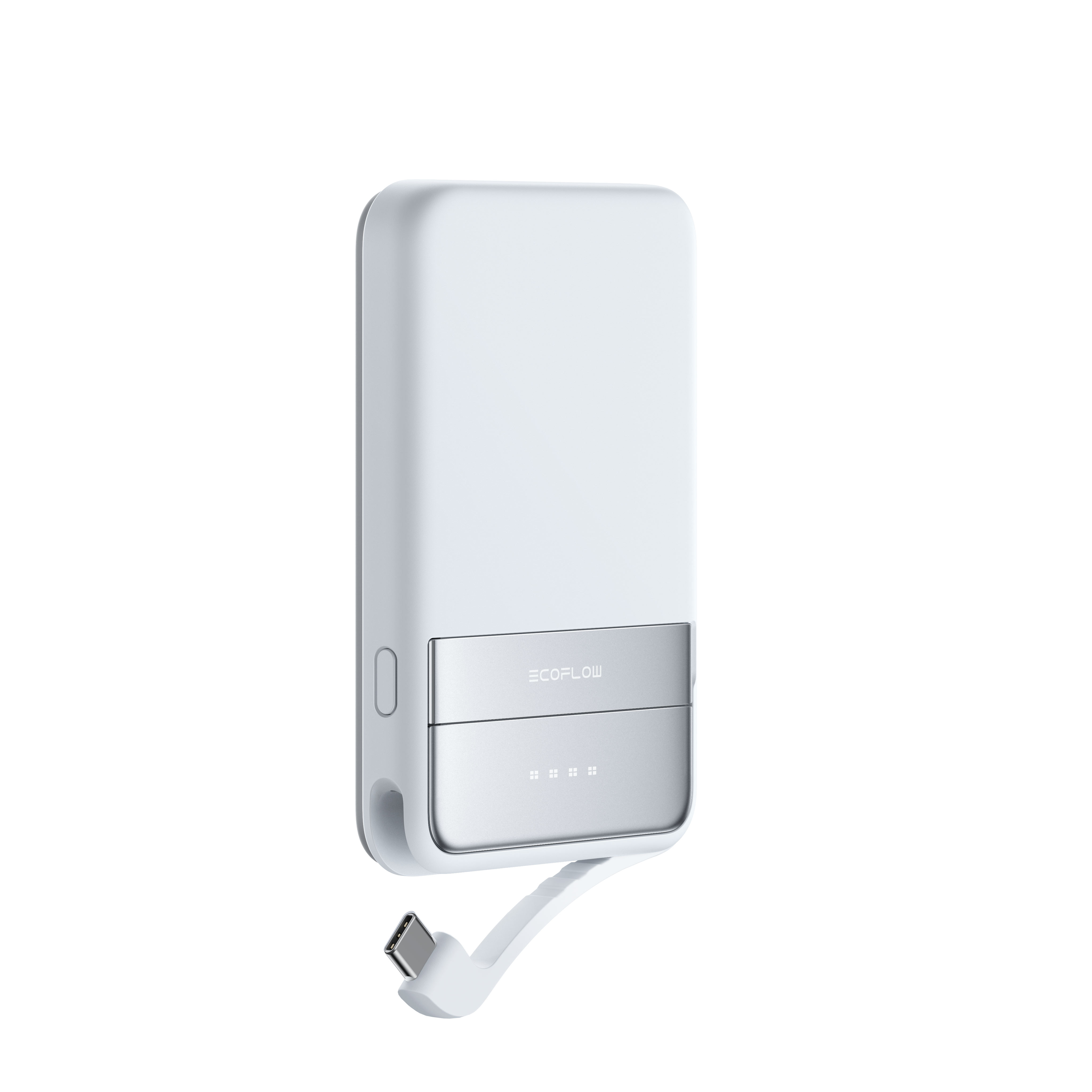 EcoFlow Rapid 5K - 30W- Qi2 - Wireless Charging - 5000 mAh Powerbank Hvid EF-RAPID5000-L-EU