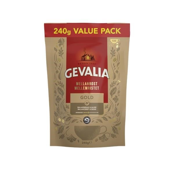 Gevalia Instant Gold - 240 g Kaffemaskine Guld 4051304