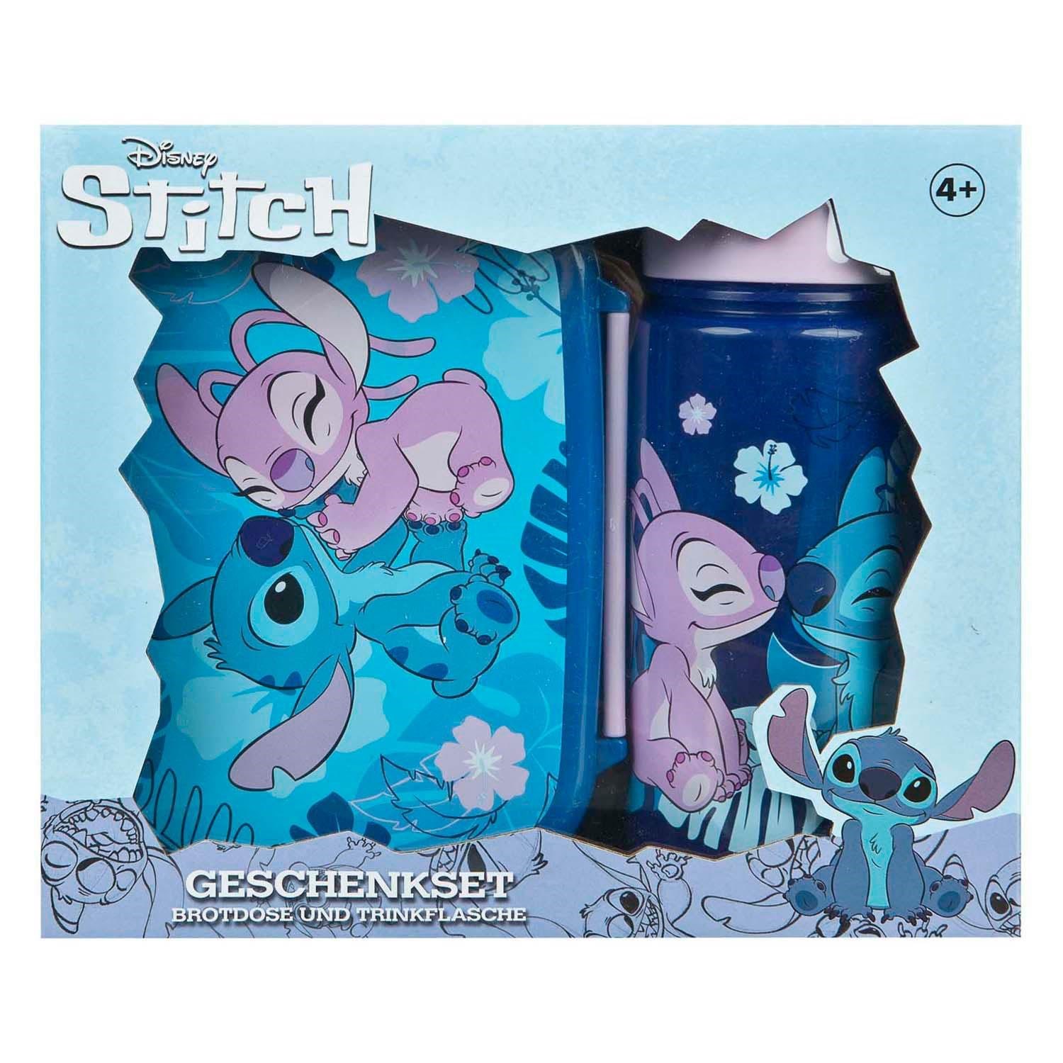 Disney Stitch Madkasse og Drikkedunk Sæt Skoletilbehoer STLO9864