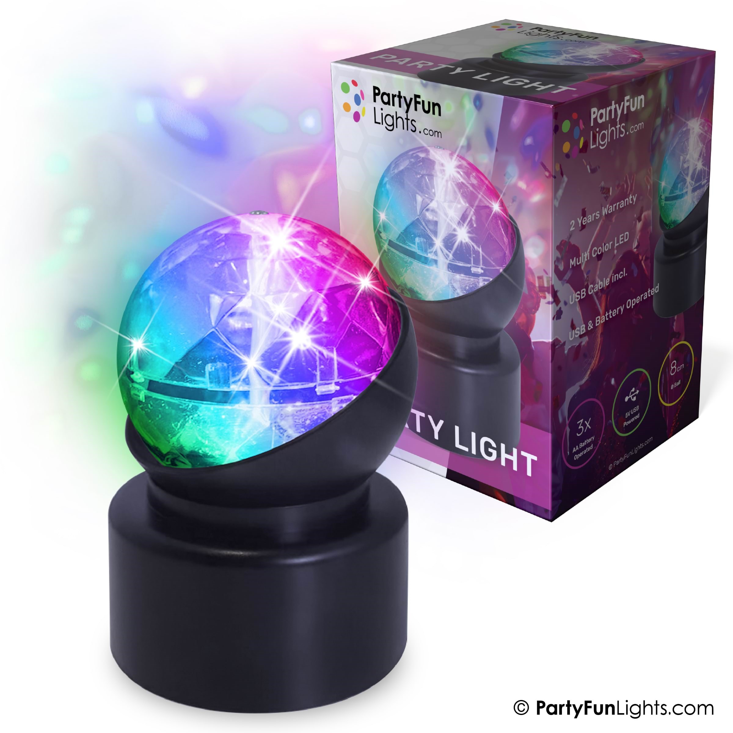 Party Funlight Mini Party lampe Ø: 8cm Musik 605200