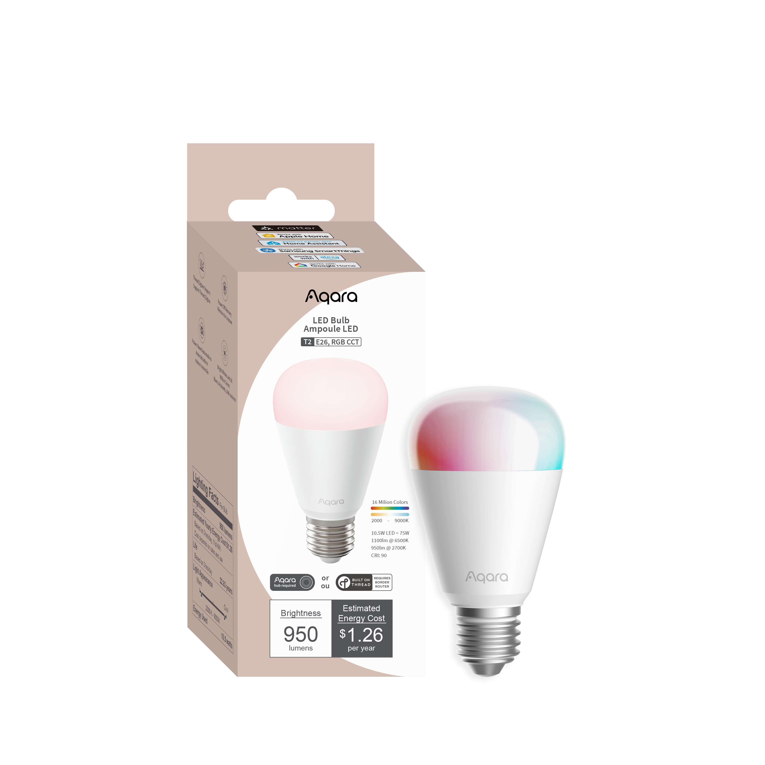 Aqara LED Bulb T2 (RGB CCT E27) Smart Home LB-L02D