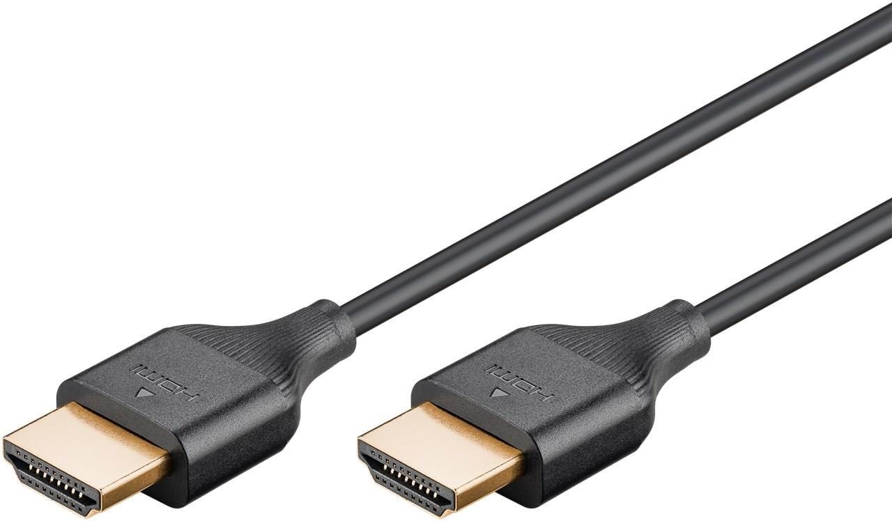 Pro HDMI 2.0 Slim - Skærmkabel - 1m - Sort Skærmkabel HDMI-HDMI-SLim-BL1