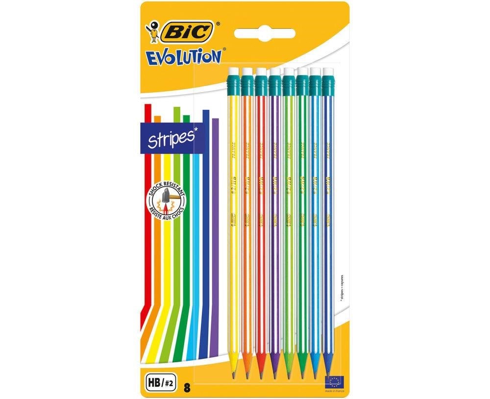 BIC - Evolution Pencils with Eraser 8pcs. Tegneværktøj 942077