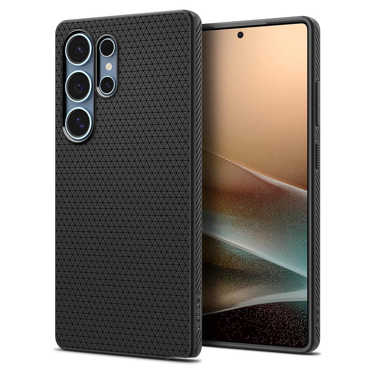 Spigen Liquid Air - matte black - Samsung Galaxy S25 Ultra Mobilcover ACS08953