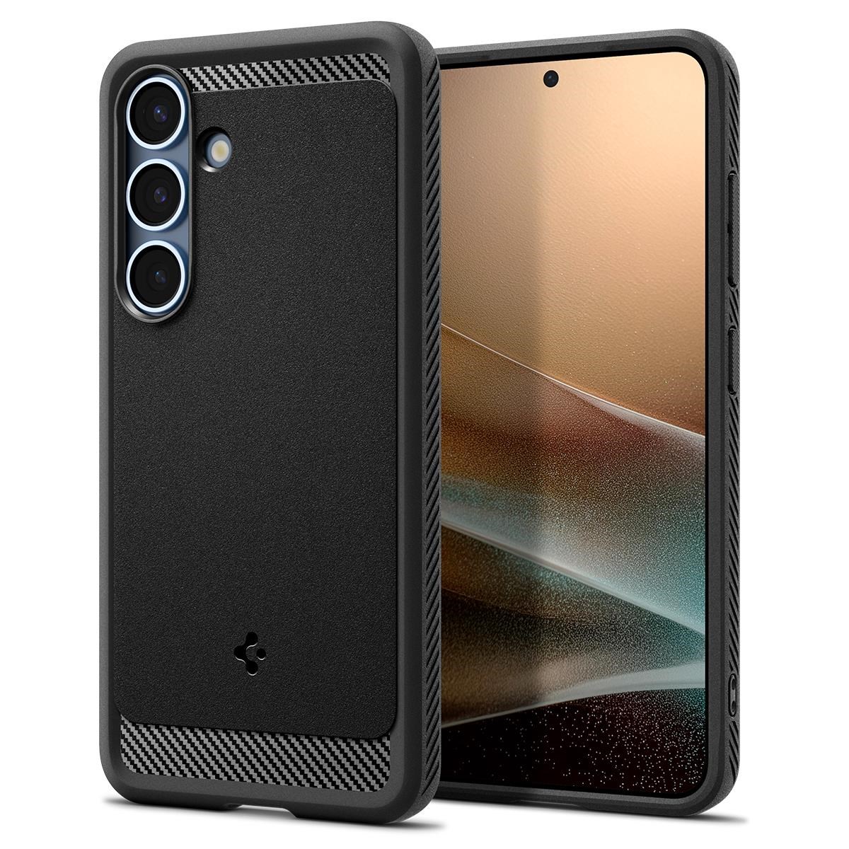 Spigen Rugged Armor MagSafe - matte black - Samsung Galaxy S25 Mobilcover ACS08998