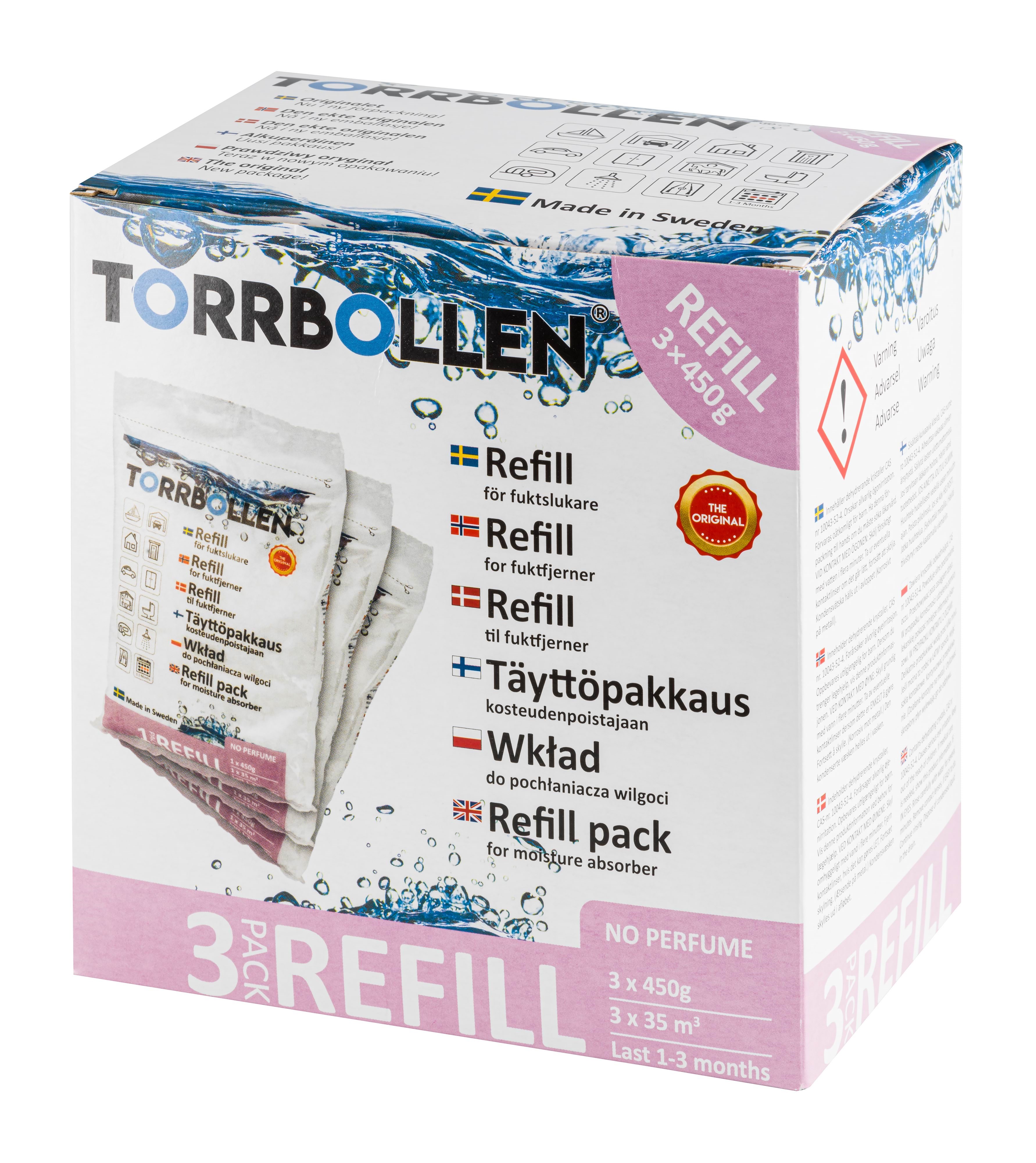 Torrbollen Affugter Refill 3x450g Rengøring 7350000855005