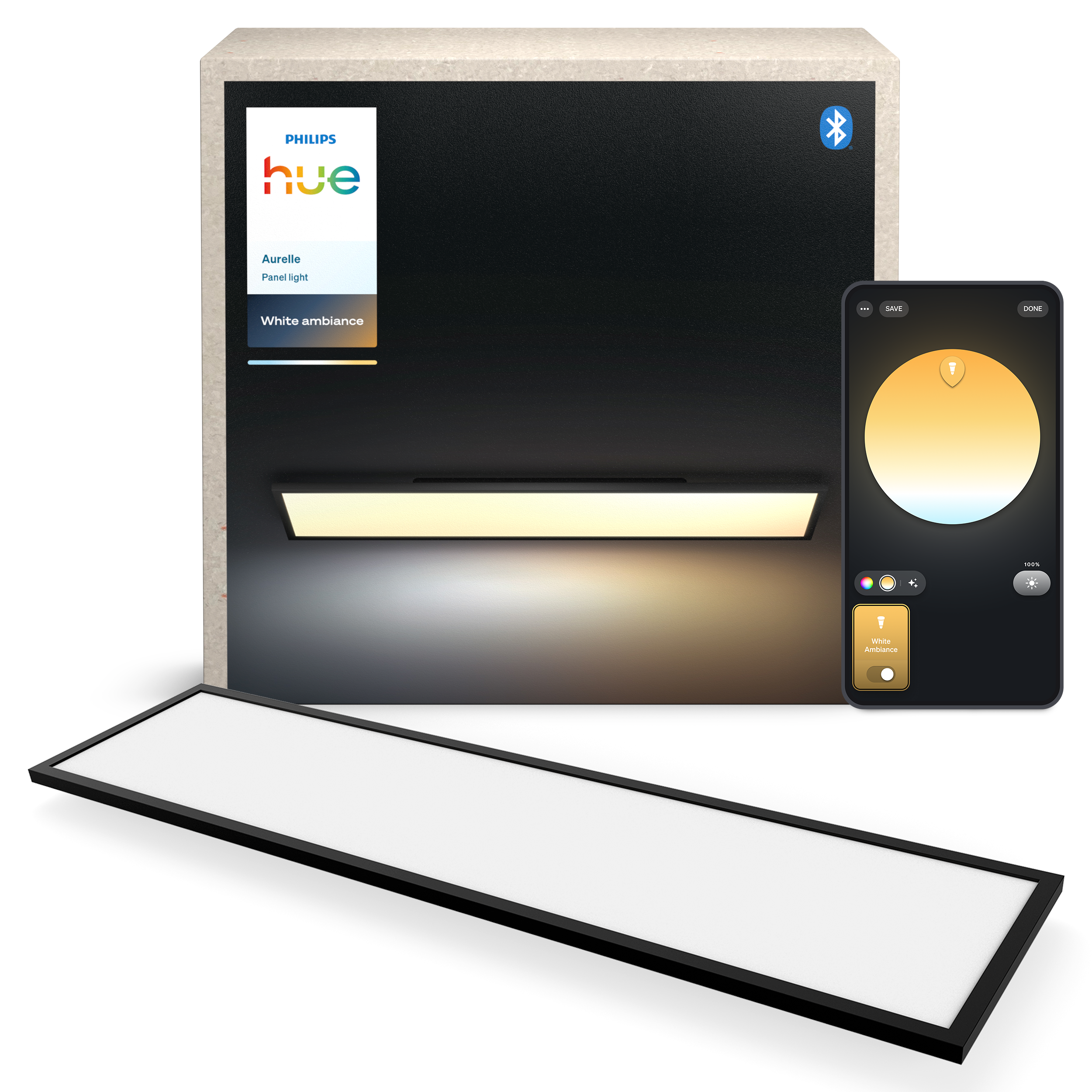 Philips Hue Aurelle panel rectagular black Smart Home 929003597702