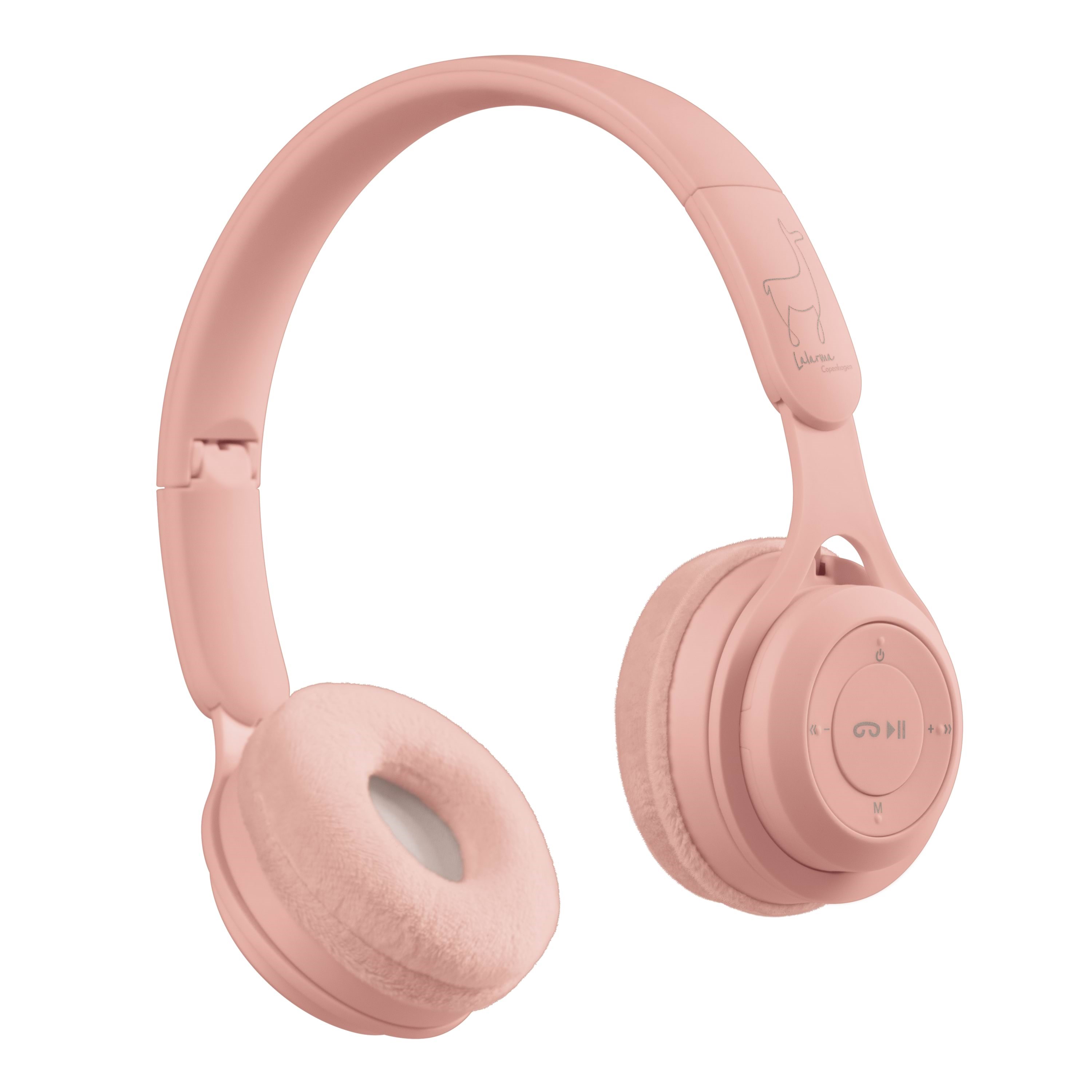 Lalarma Høretelefon Bluetooth - Rosa Musik WH-rose-pastel1