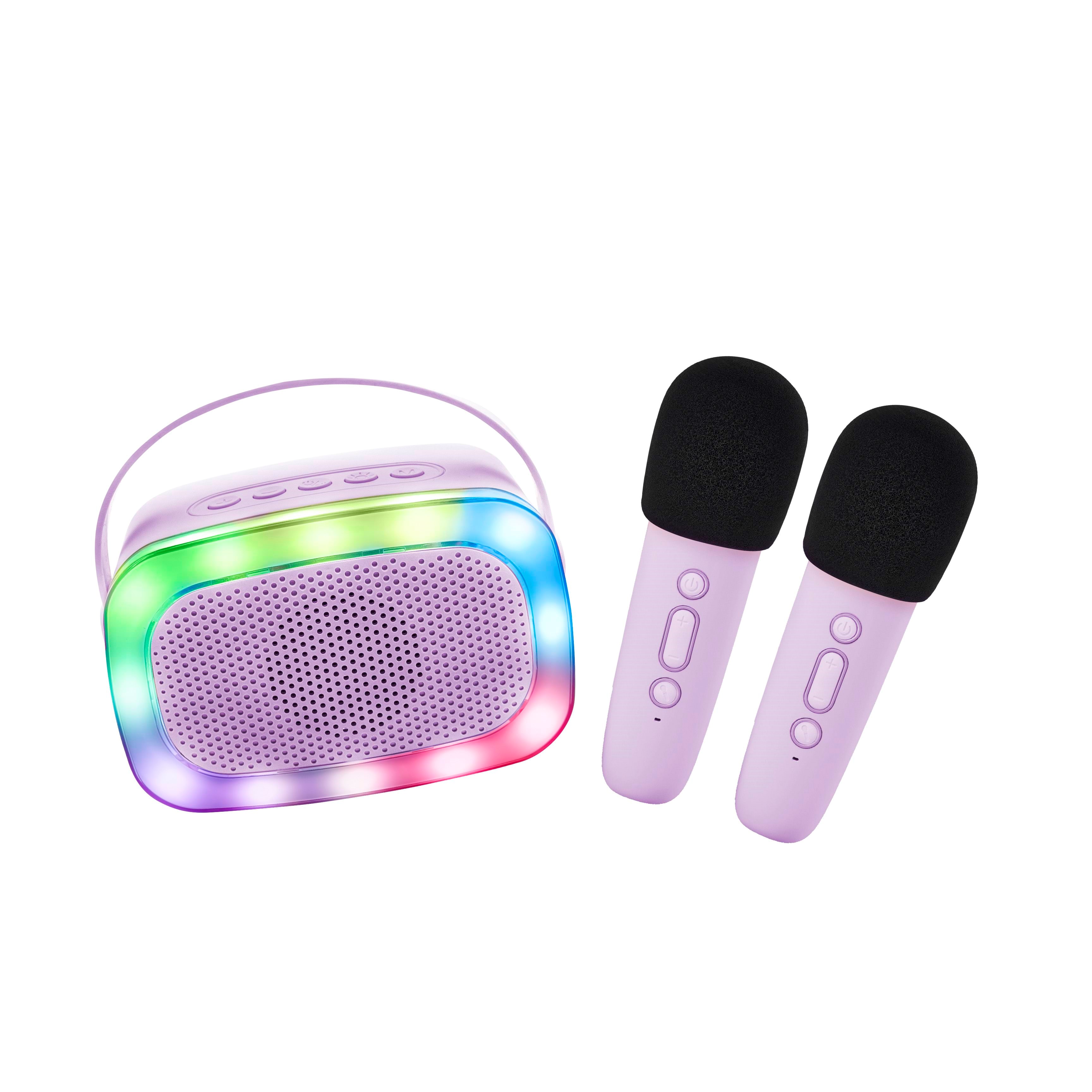 Lalarma Karaoke Party Set - Lilla Musik LALAR-KARATWO-WLIGHTS-PURPLE