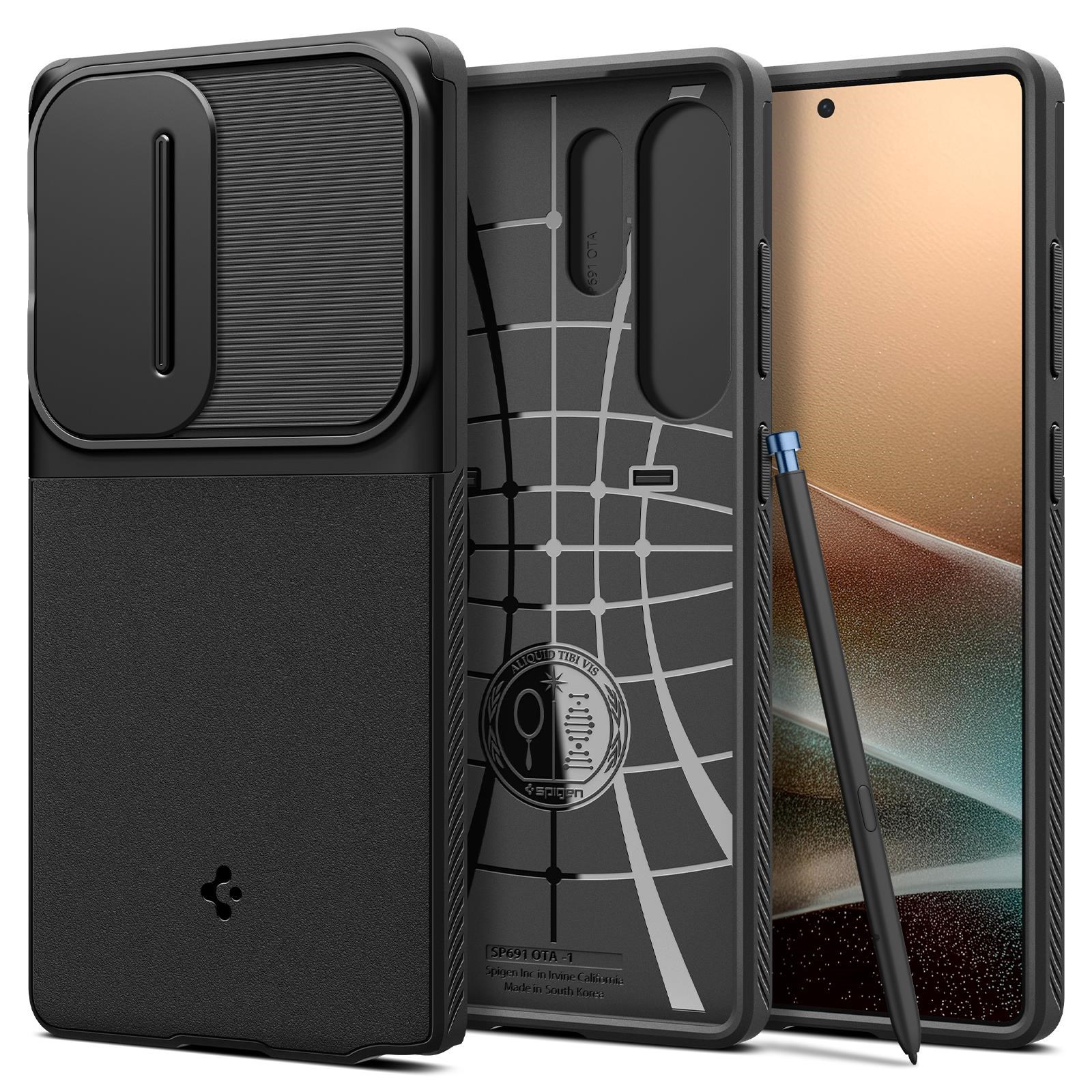 Spigen Optik Armor - black - Samsung Galaxy S25 Ultra Mobilcover ACS08969