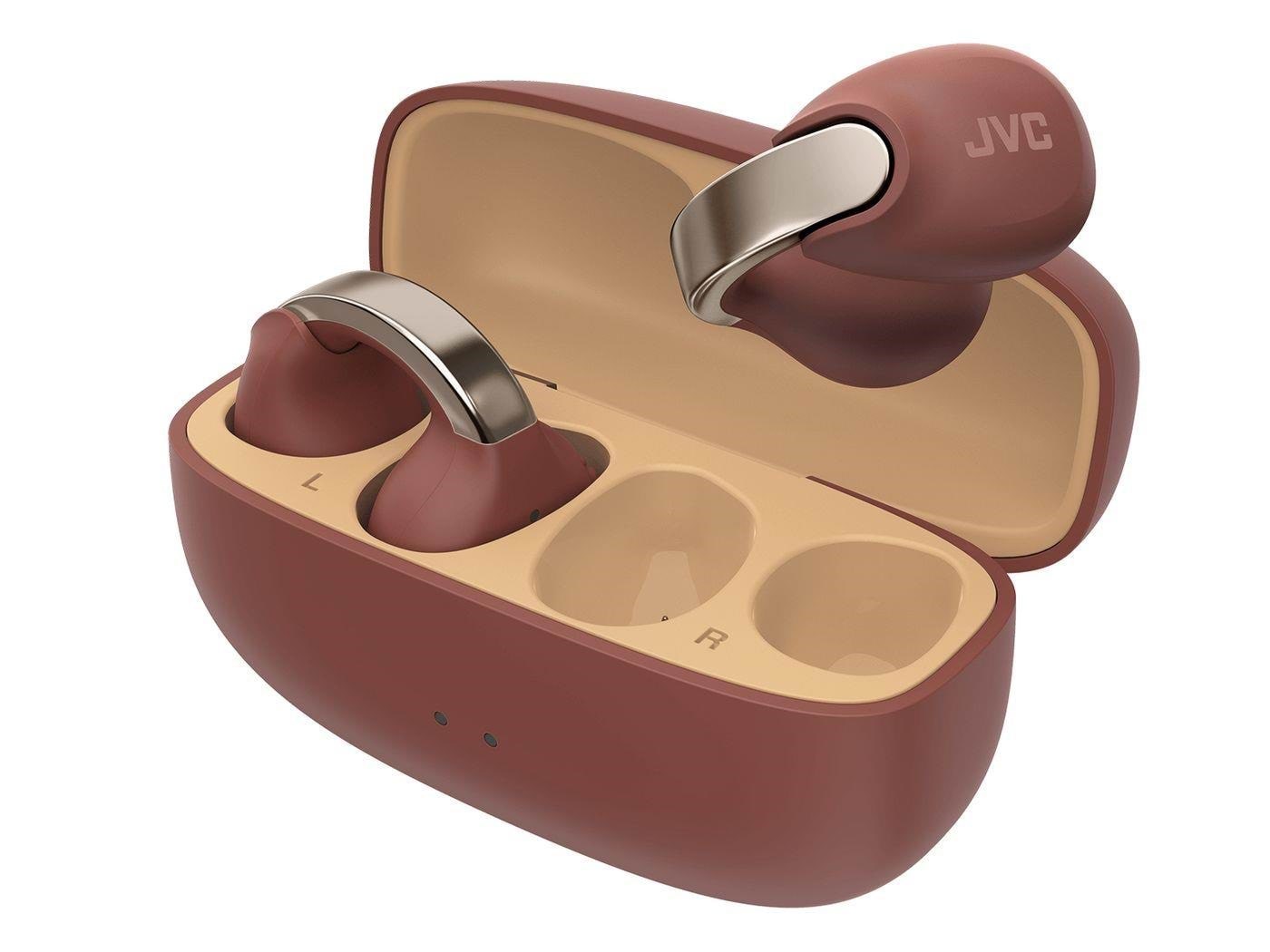 JVC Open Ear Nearphone True Wireless Headphones - Maroon Hovedtelefoner Og Headset Brun HA-NP1T-T-U