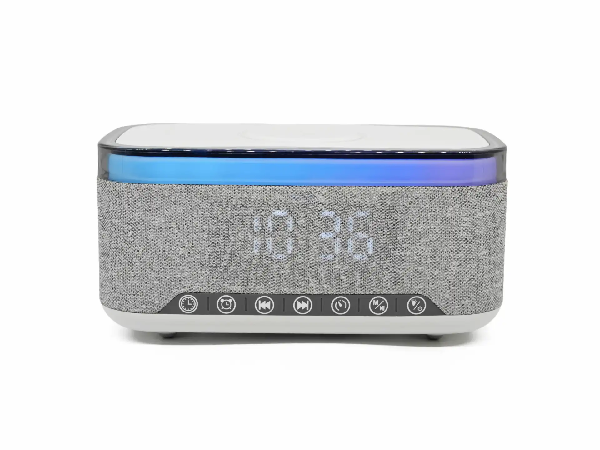 DENVER CRQ-225 - FM Clock Radio - with Bluetooth function & wireless charging - Gray - FM Radio