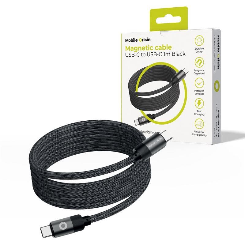 Mobile Origin Magnetic Patented Original Cable USB-C to USB-C 1m - black