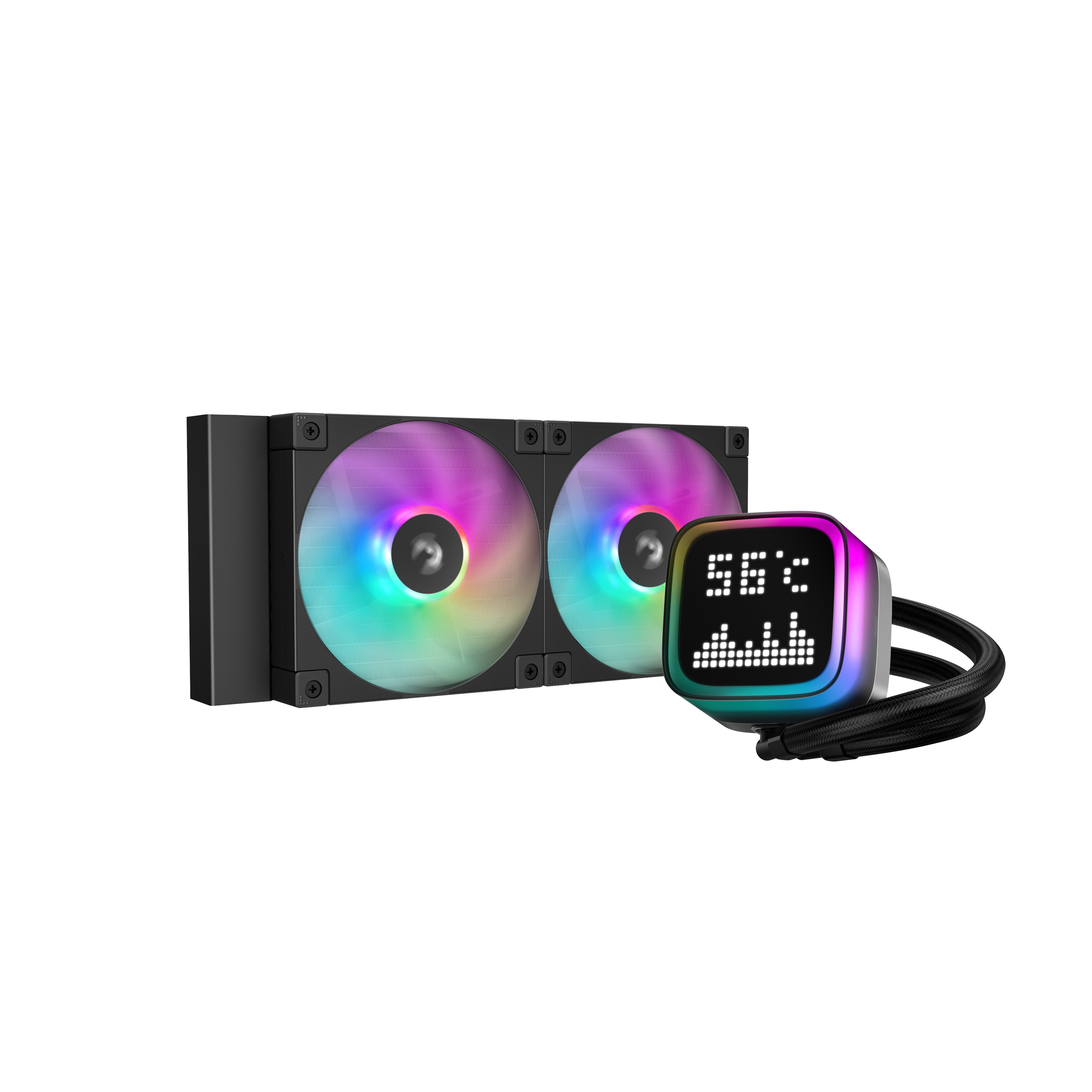 DeepCool LP240 - Black - CPU Vandkøling Cpu Køler Sort R-LP240-BKMSNC-G-1
