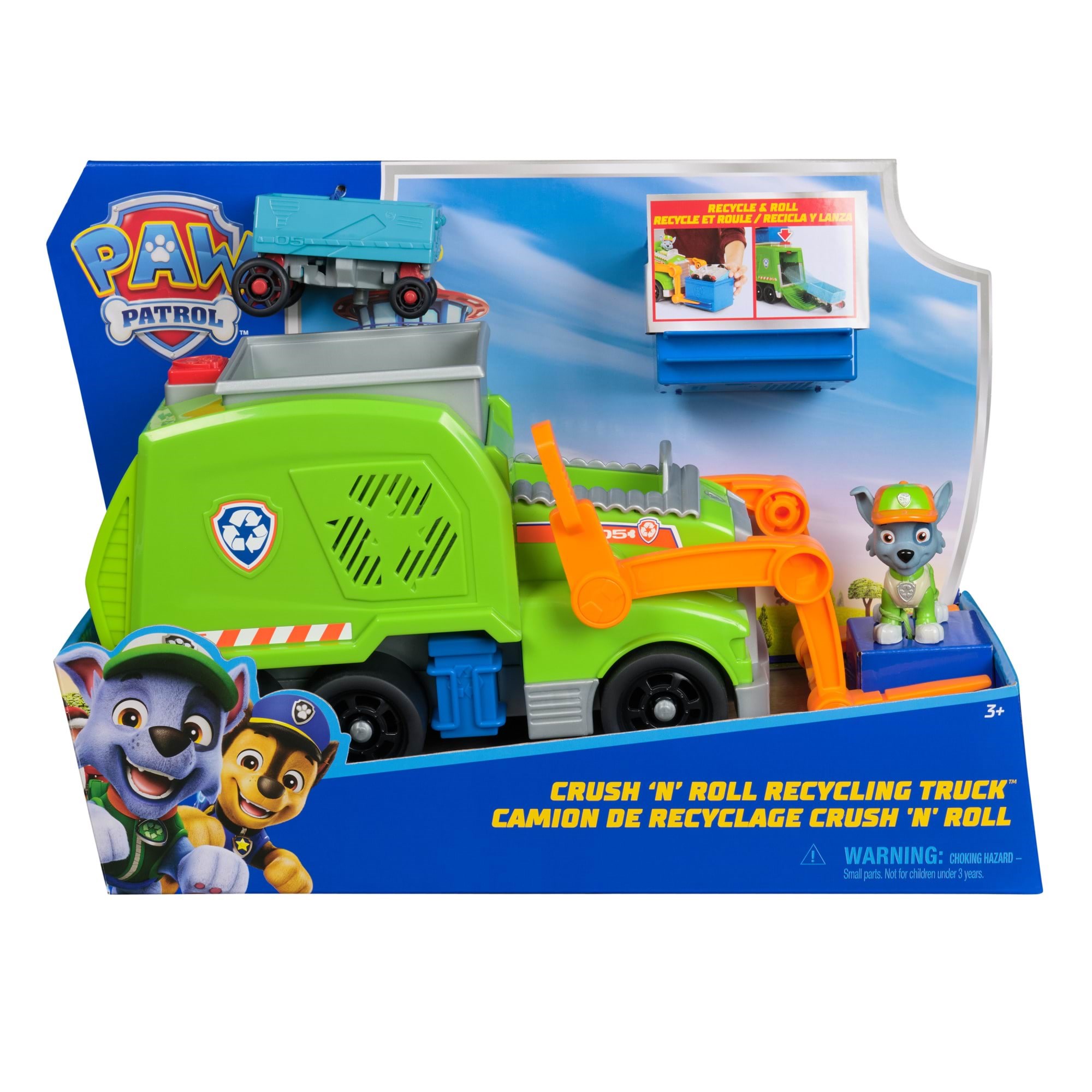 Paw Patrol Rocky Crush N' Roll Recycling Genbrugstruck Figur 6071248