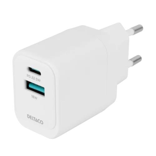 Deltaco USB Wall Charger Mobil Oplader USBC-AC154