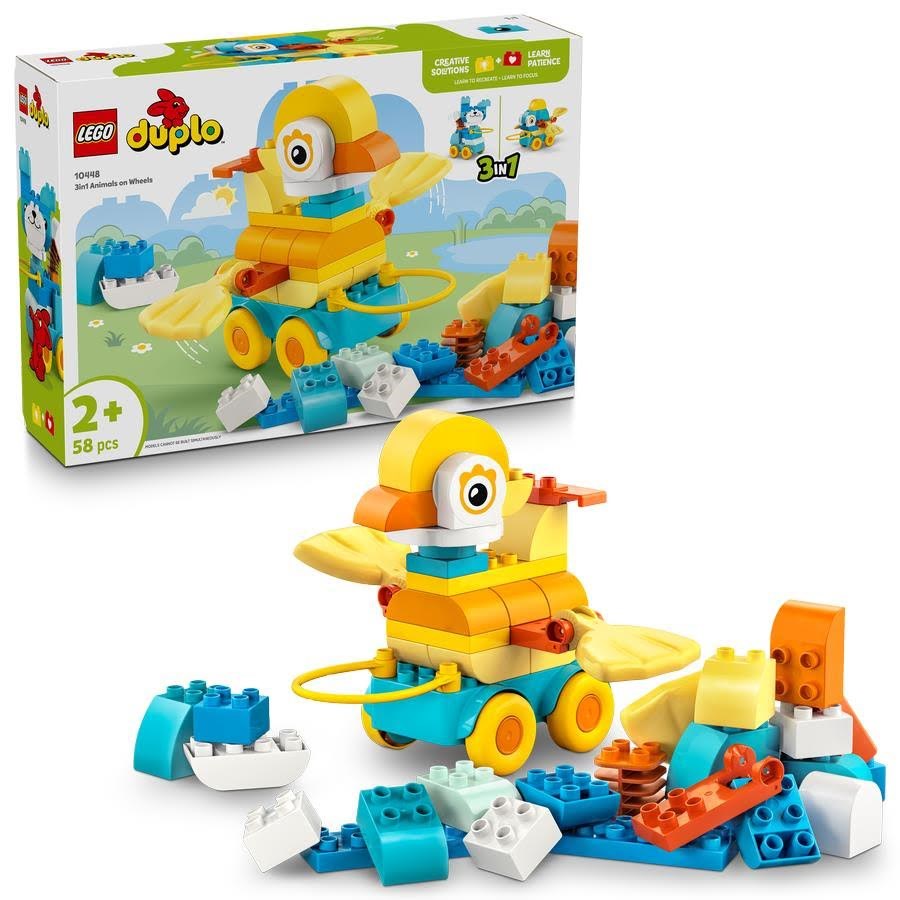 LEGO DUPLO 10448 3-i-1-dyr på hjul legetøj 2+ år