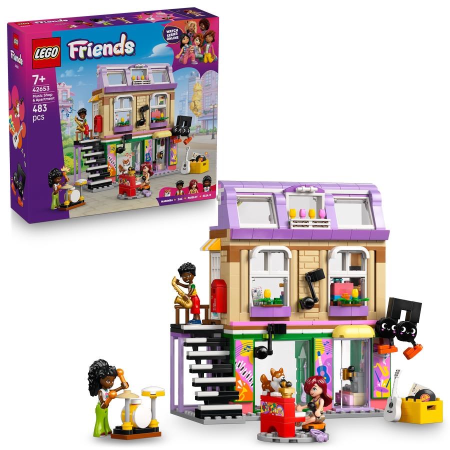 LEGO Friends 42653 Musikbutik og lejlighed byggesæt 7+ år