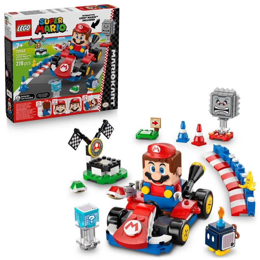 LEGO Super Mario 72043 Mario Kart - Interaktiv Mario og Standard Kart byggesæt 7+ år