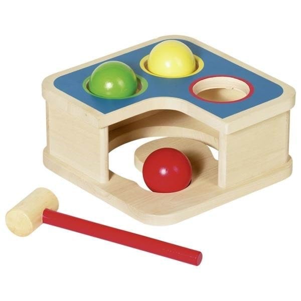 Goki Wooden Hammer Bench with Ball Babylegetøj 58864