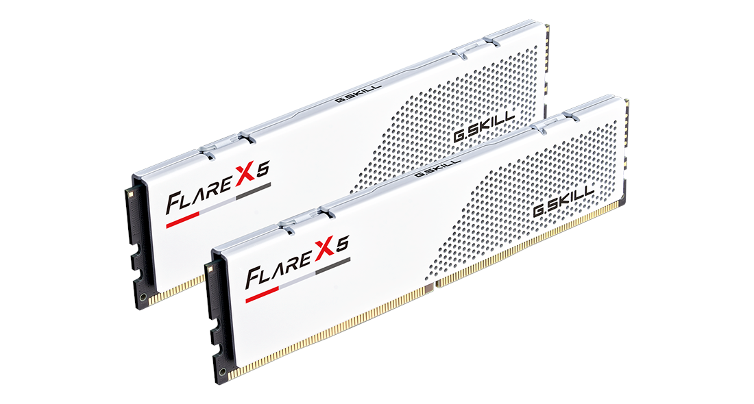G.Skill Flare X5 DDR5-6000 - 64GB - CL28 - Dual Channel (2 pcs) - AMD EXPO & Intel XMP - Hvid Ram F5-6000J2836G32GX2-FX5W