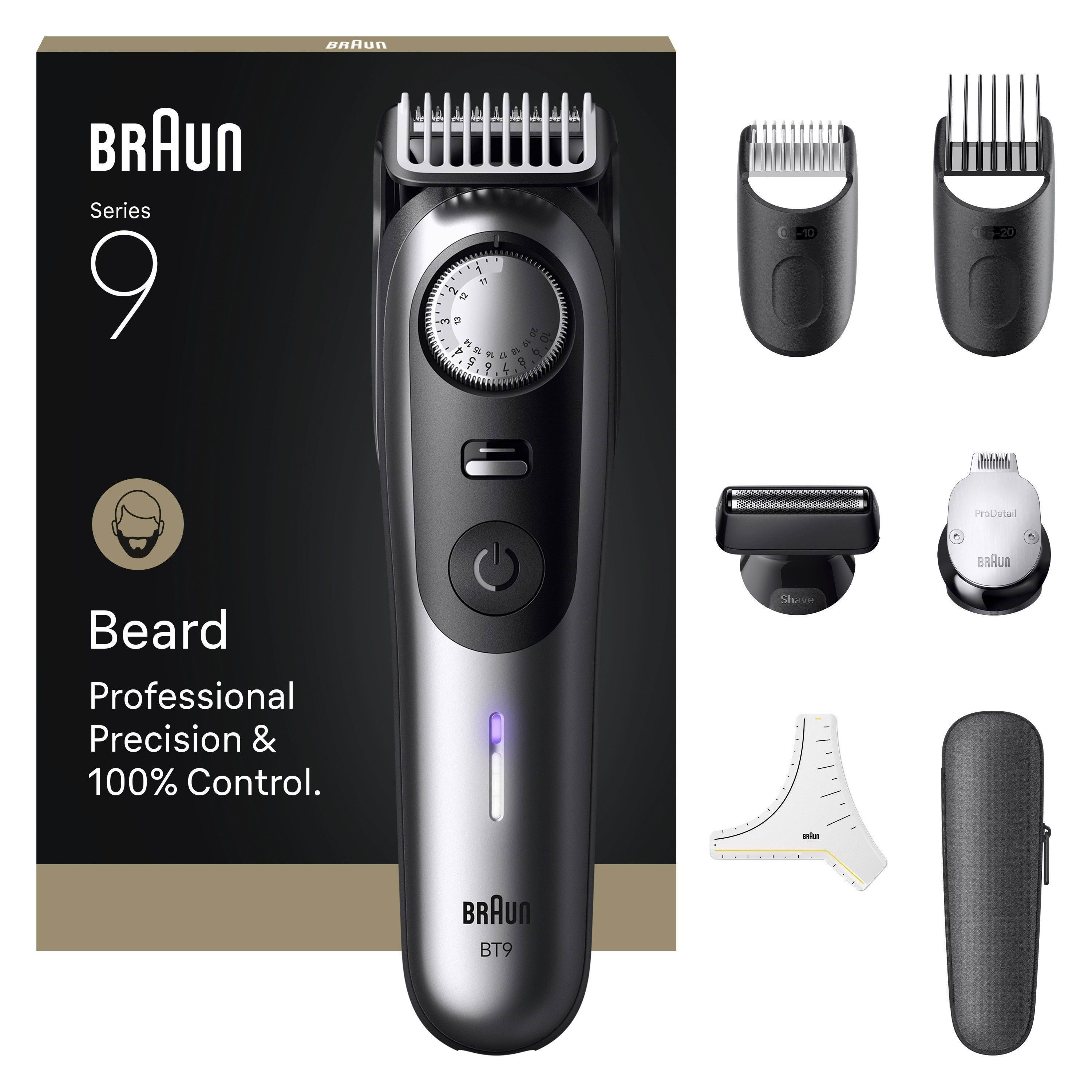 Braun Skægtrimmer Styler BT 9520 - Satin Chrome Hårtrimmer 7500435244848