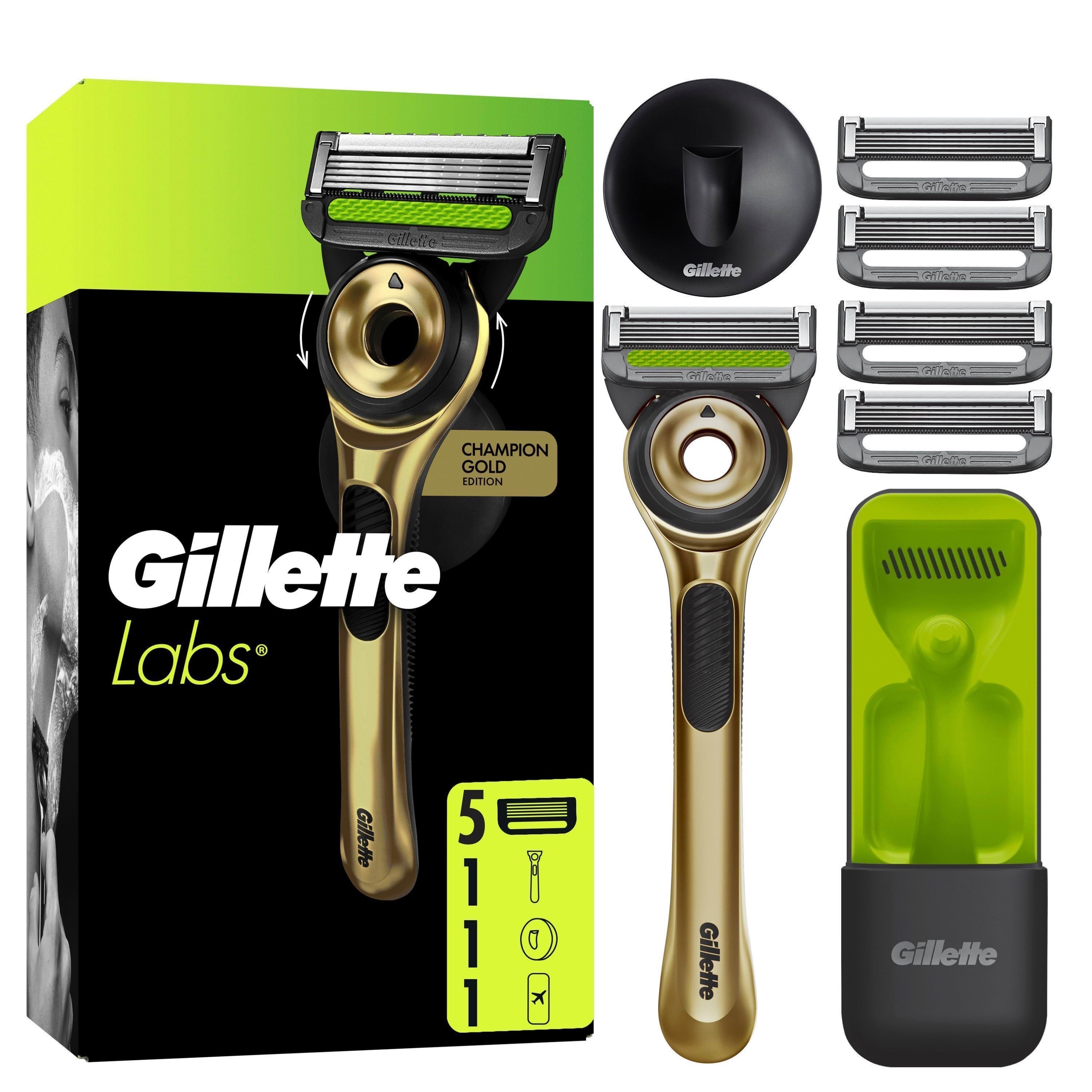 Gillette Labs Razor 5 blades + Hanger Gold Barbergrej 8700216616003