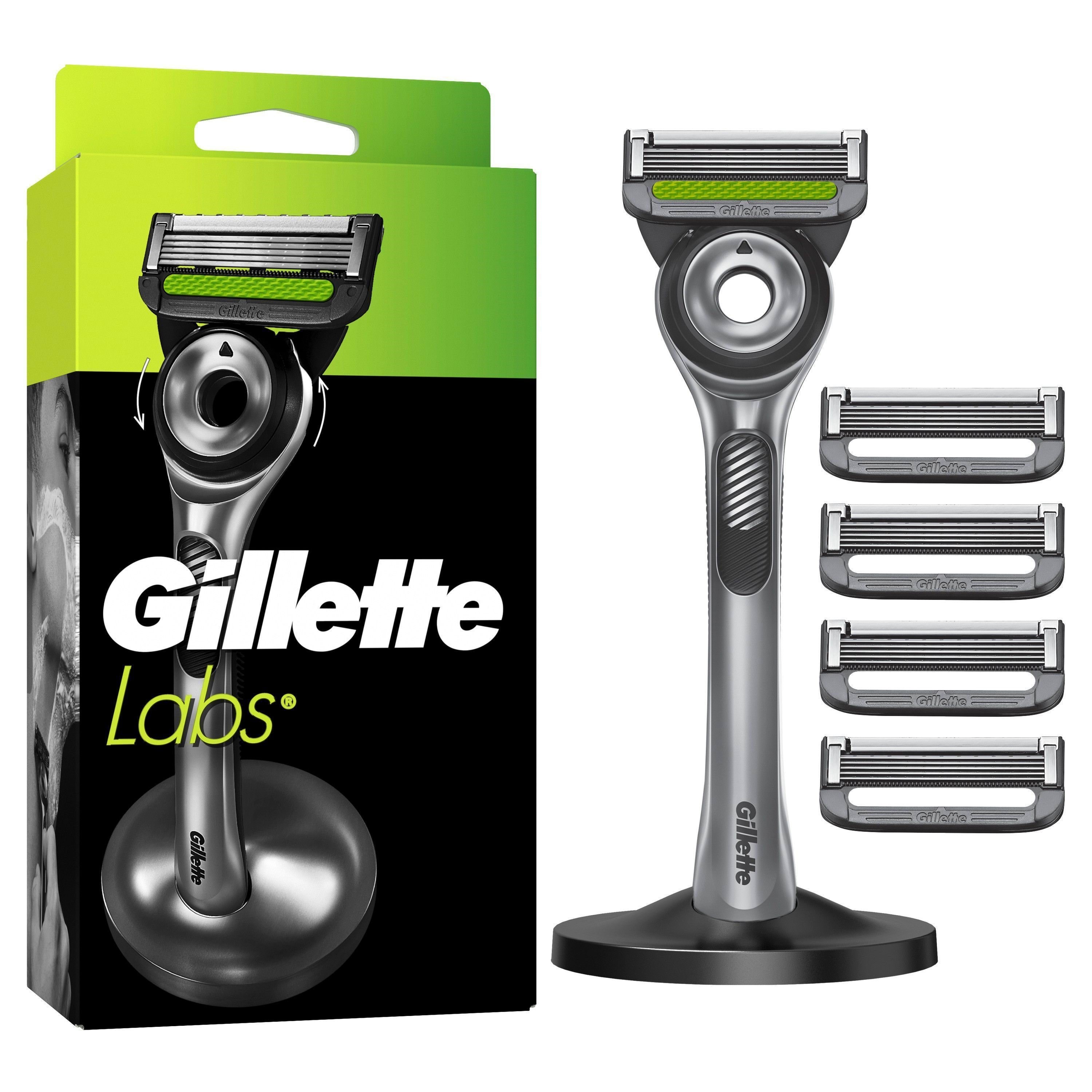 Gillette Labs Razor 5 blades + Stand Silver Barbergrej 8700216674508