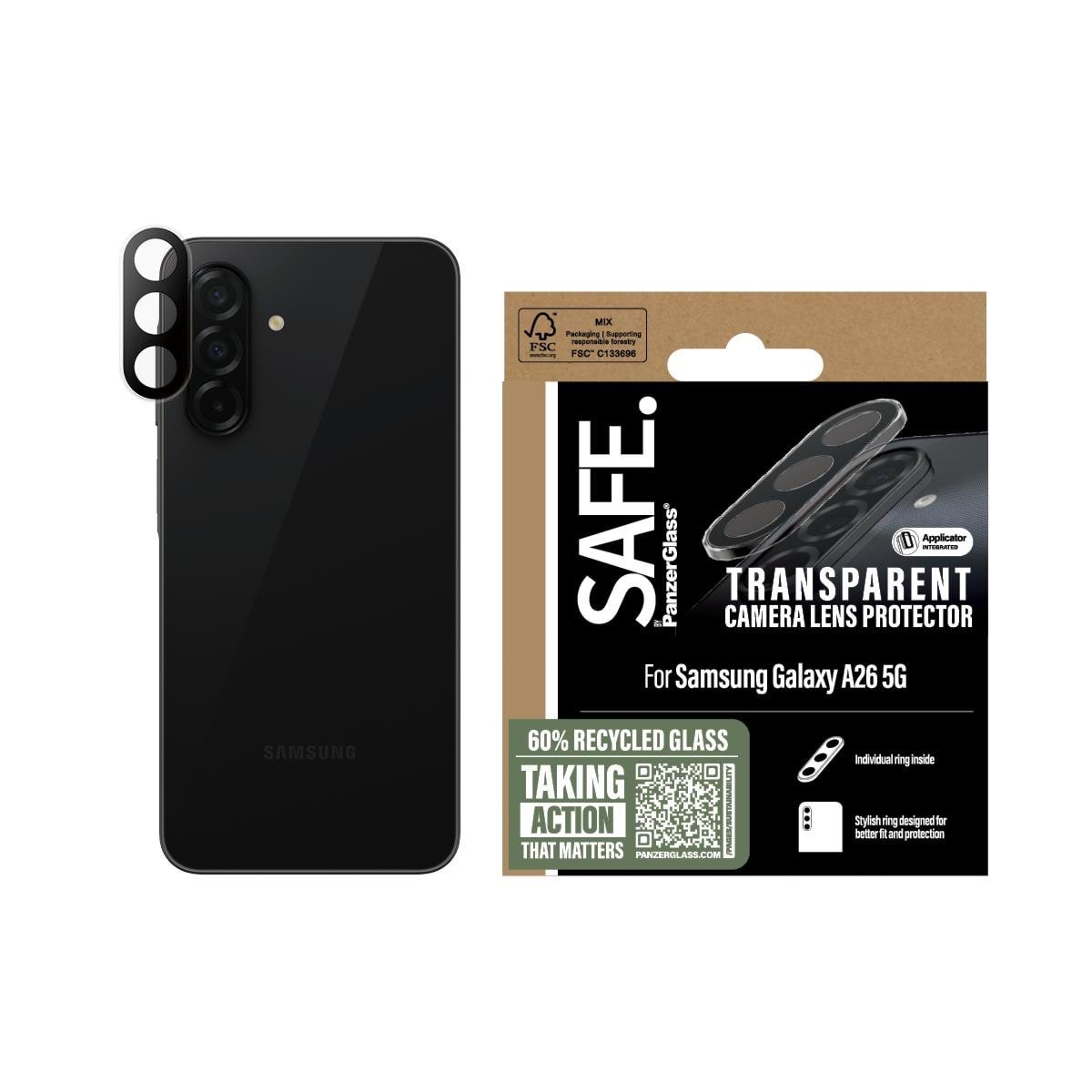 SAFE by PanzerGlass Camera Lens Protector Transparent Samsung Galaxy A26 5G Beskyttelsesglas SARRITRG38541